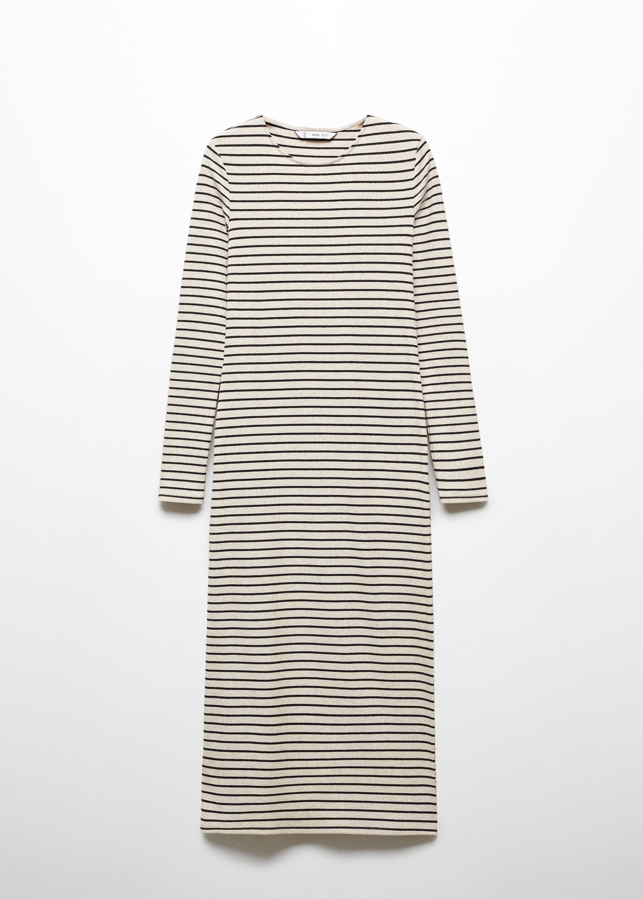 Striped ribbed dress - Article without model