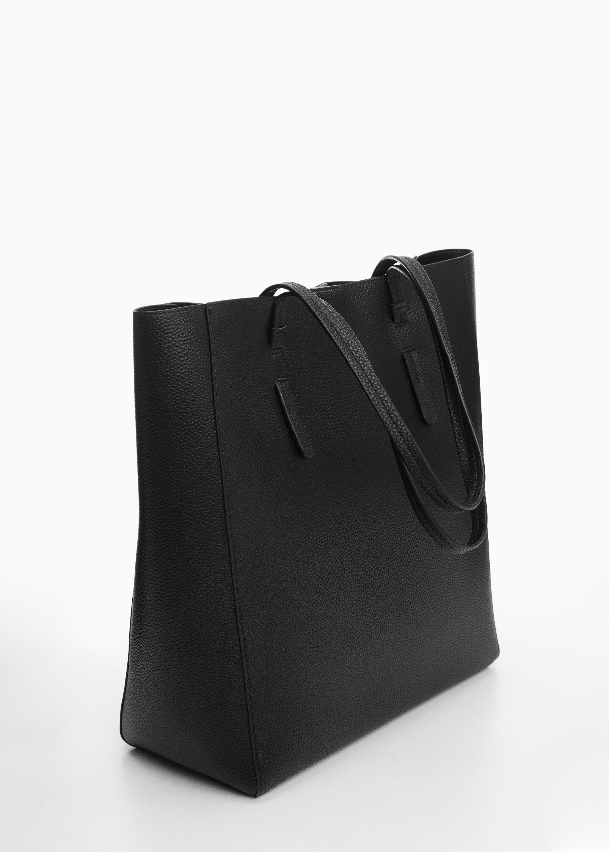 Leather-effect shopper bag - Medium plane