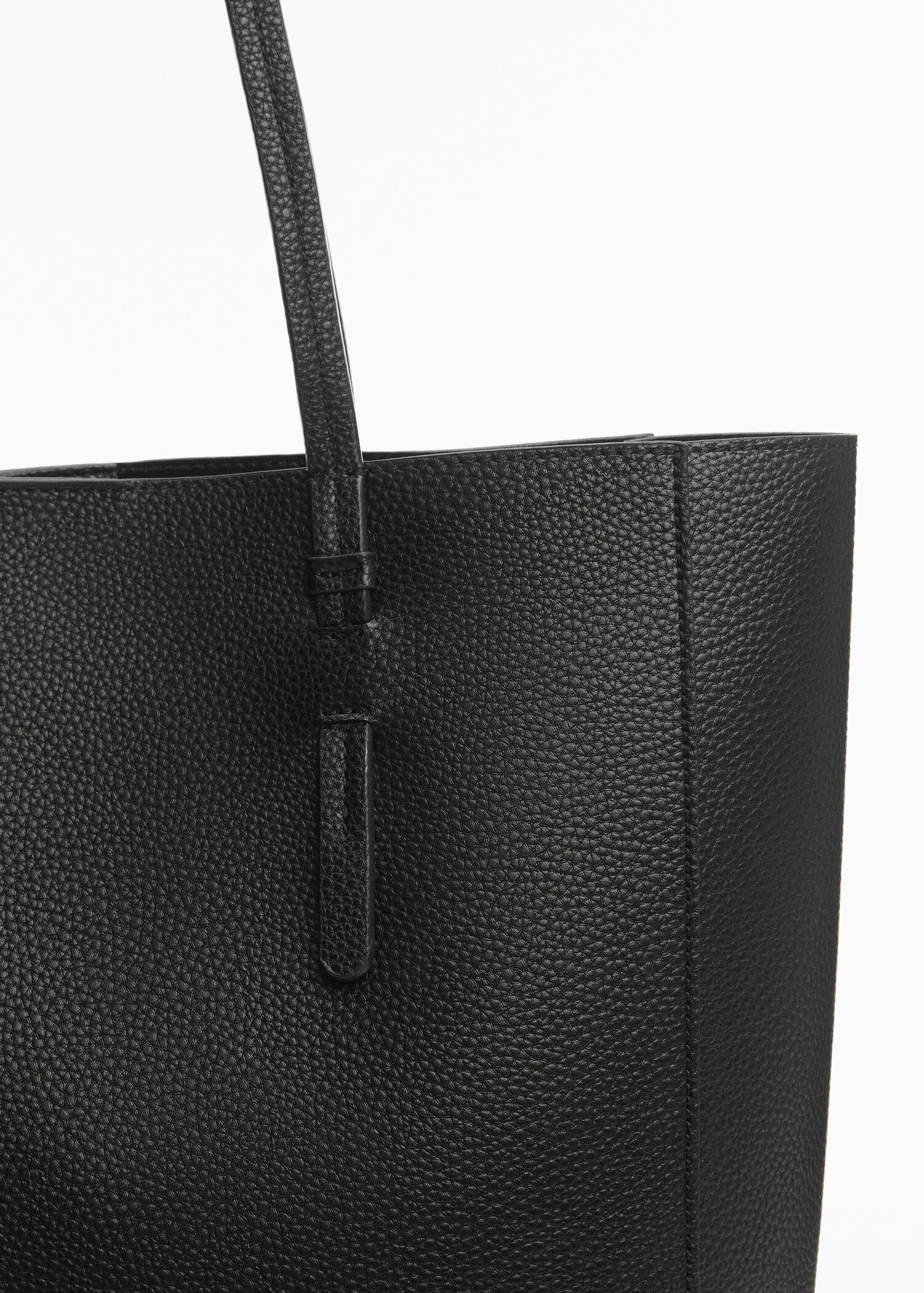 Leather-effect shopper bag