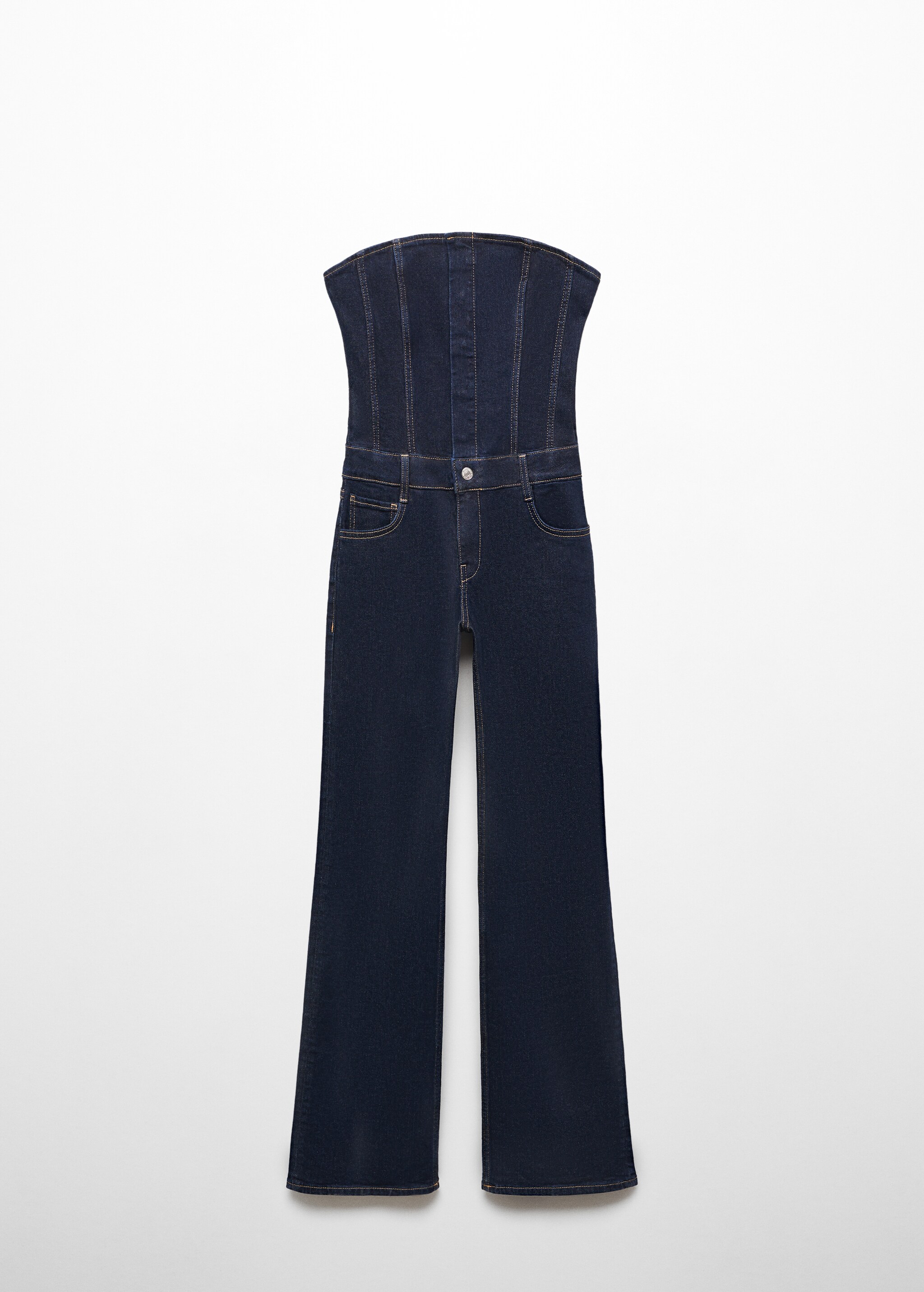 Strapless denim jumpsuit - Article without model