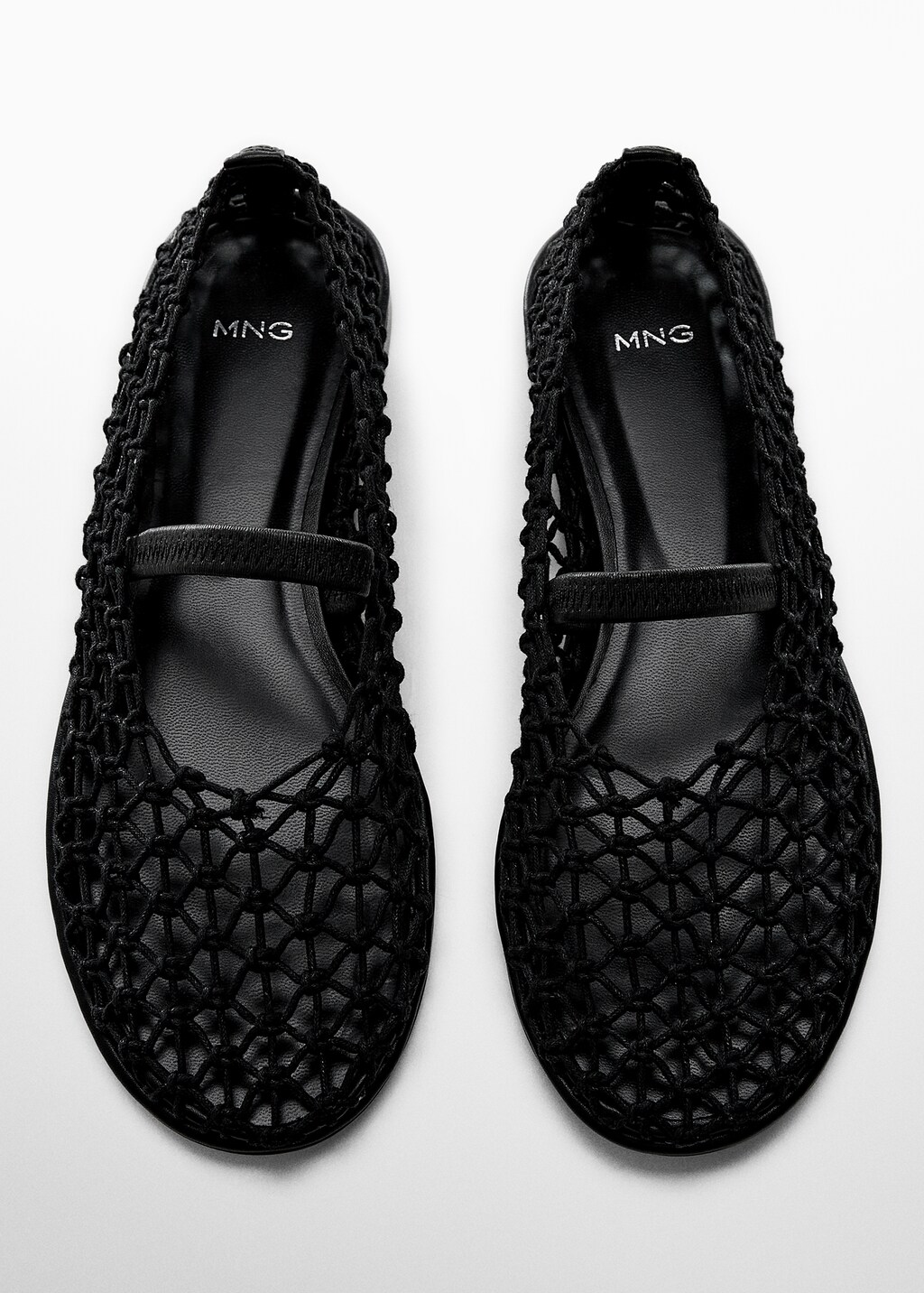 Ballet flats with mesh strap | MANGO China