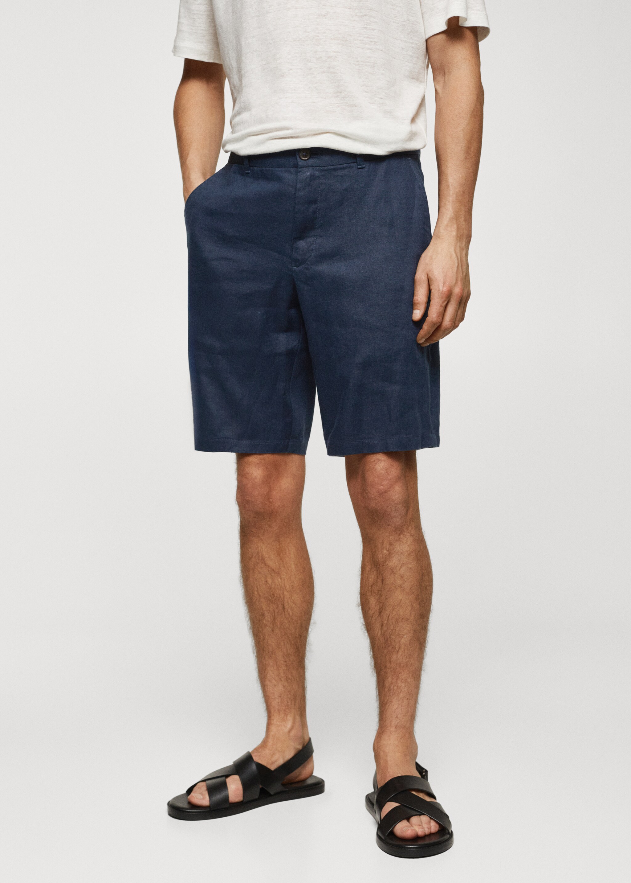 100% linen shorts - Medium plane