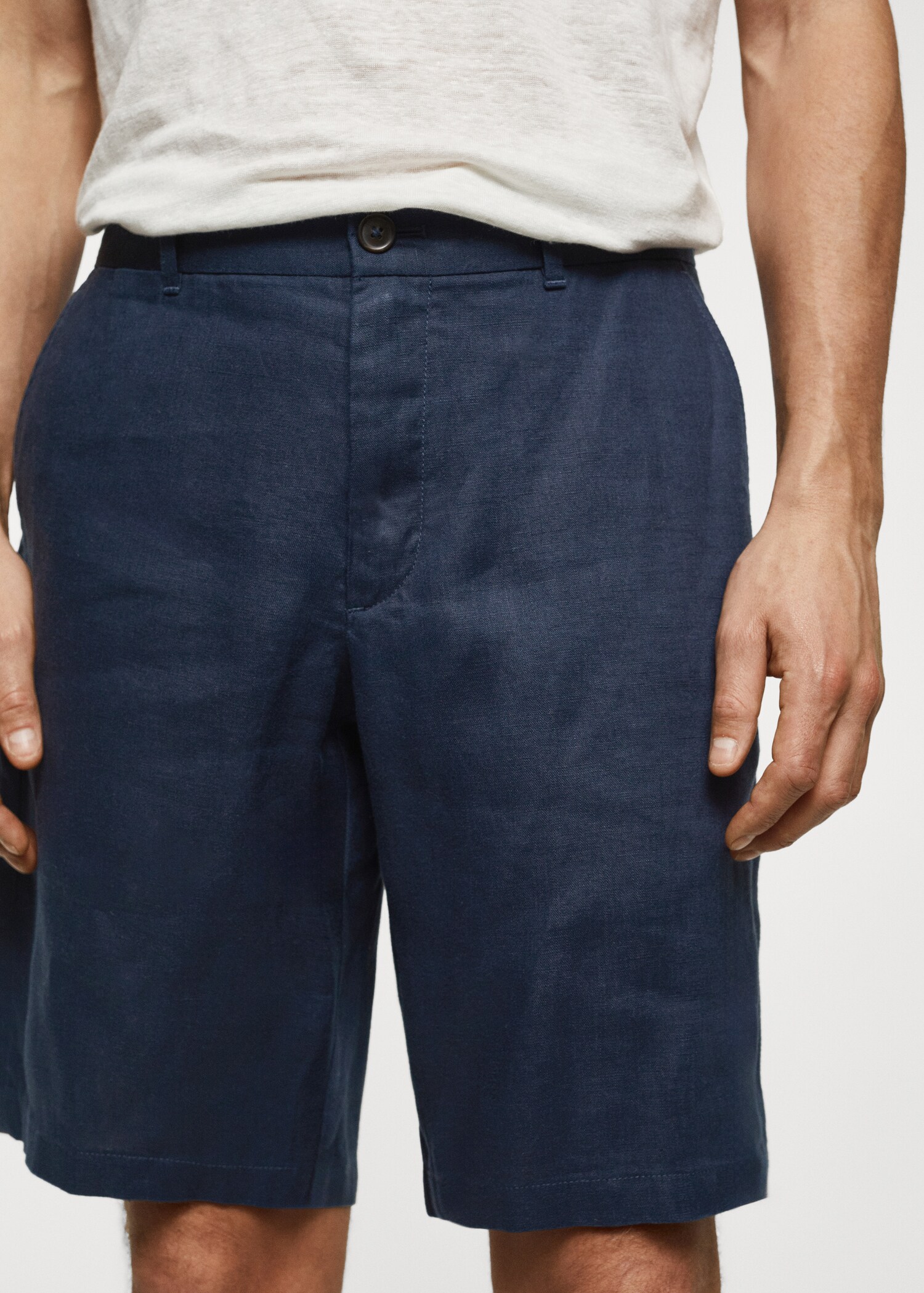 100% linen shorts - Details of the article 1