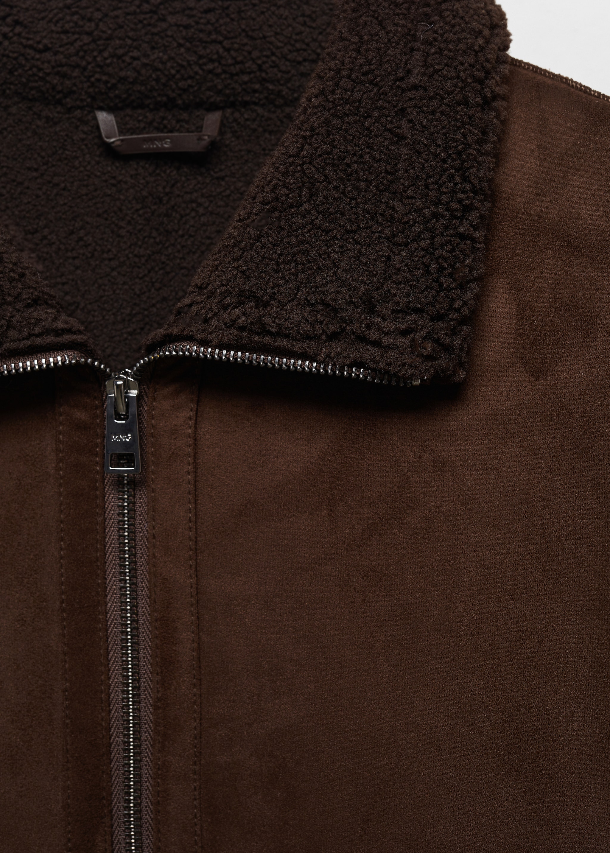 Shearling-lined leather-effect jacket - Details of the article 8