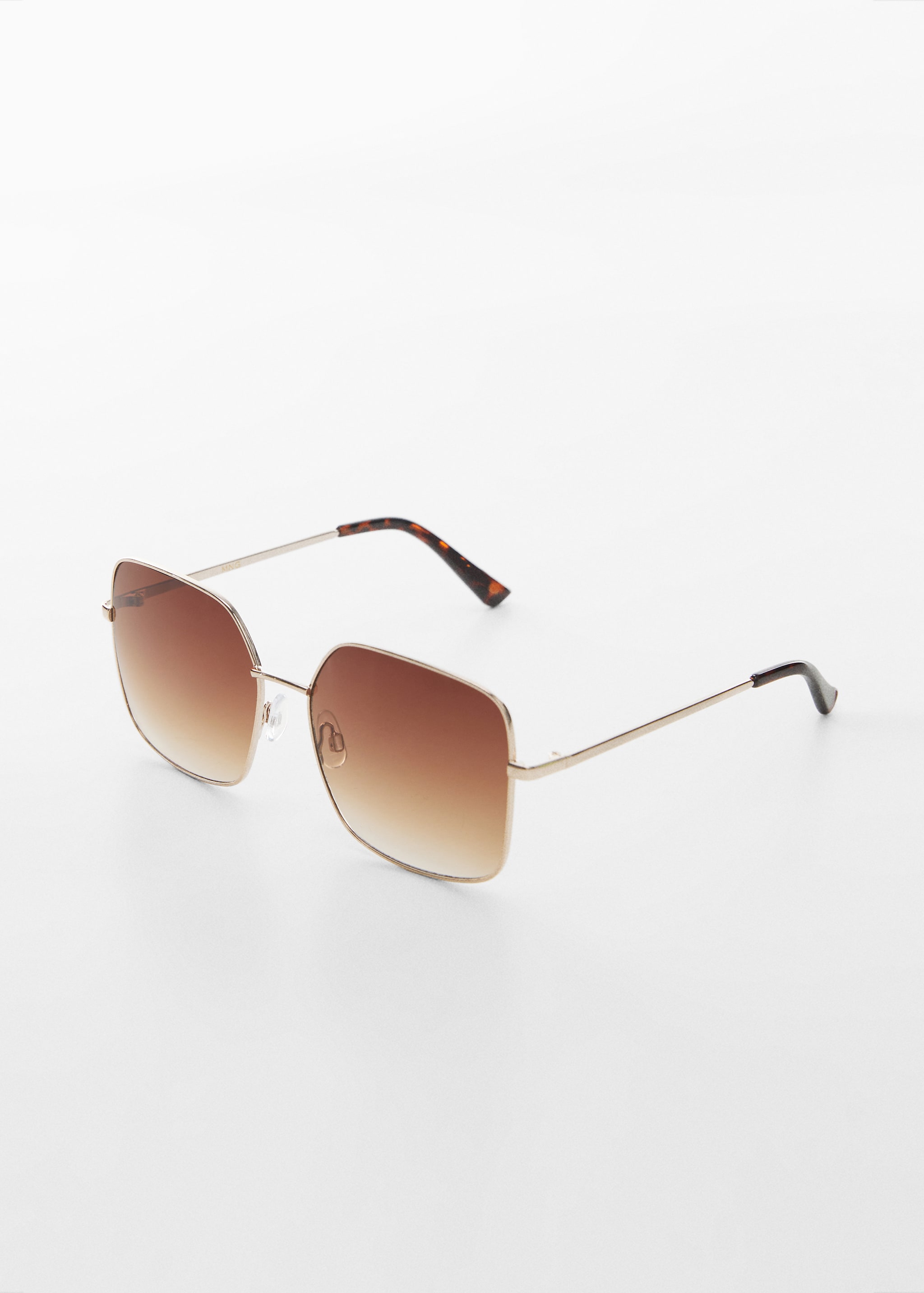 Square metallic frame sunglasses - Medium plane