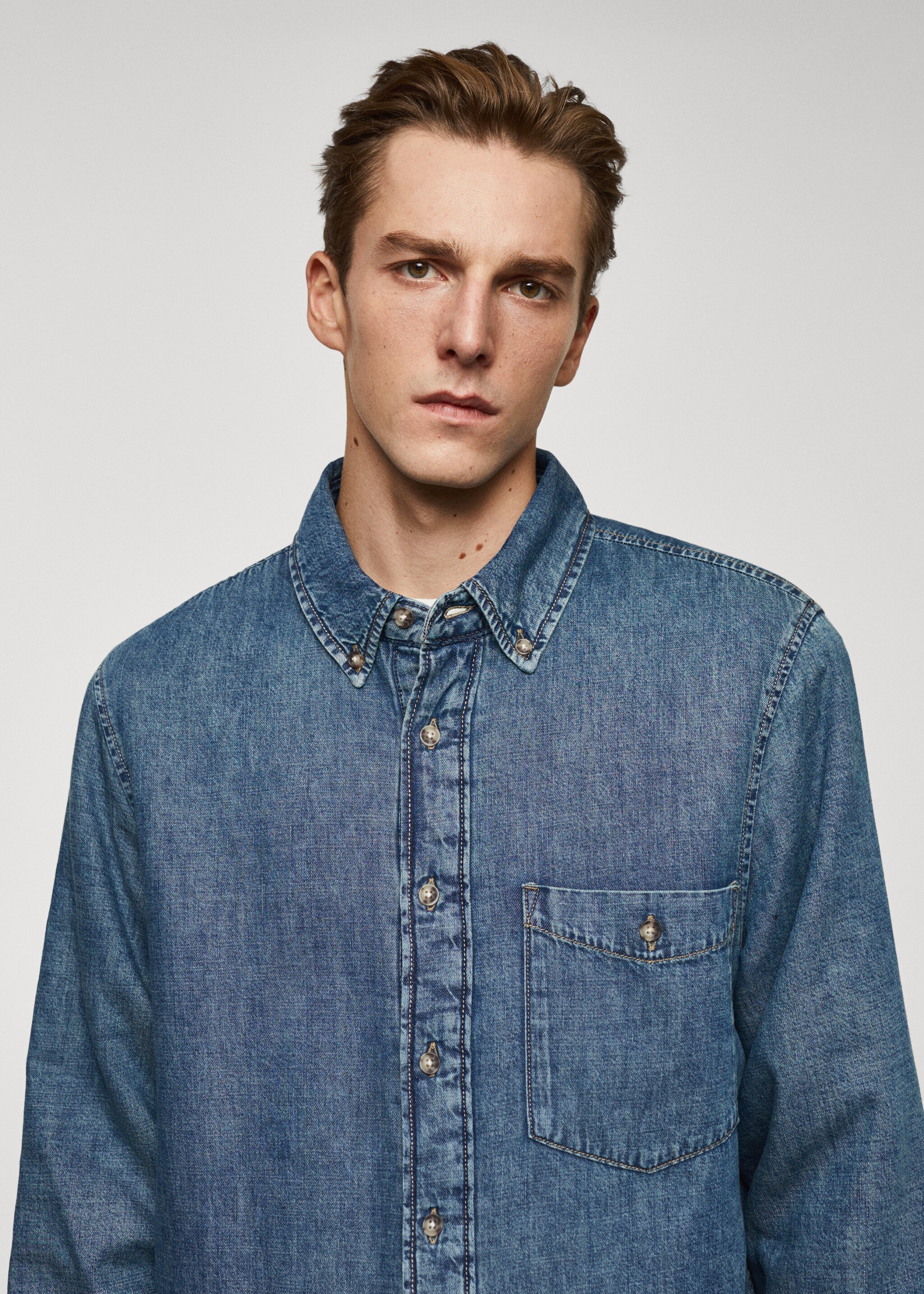  Quilted denim overshirt - Details of the article 1
