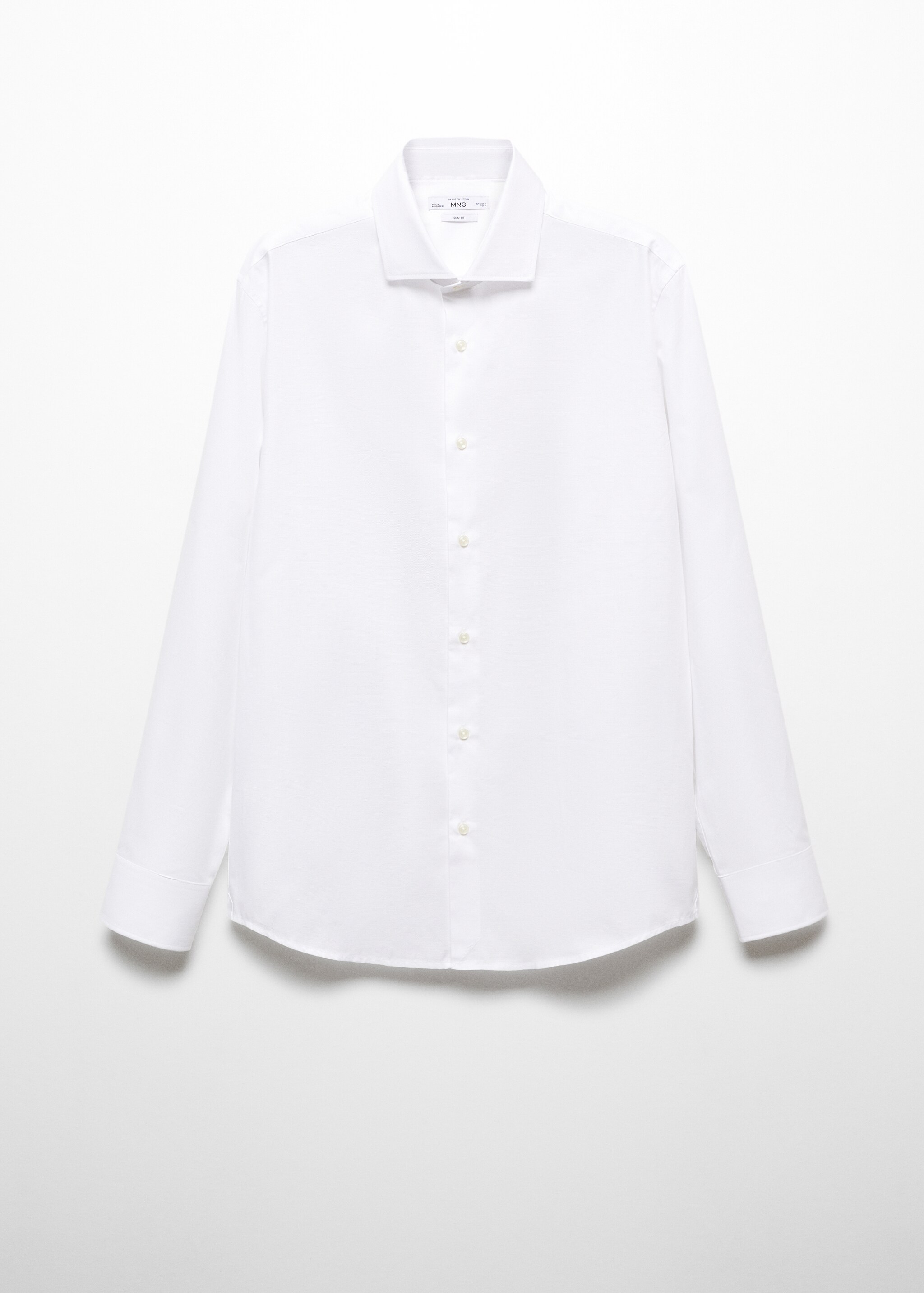 Camisa de fato de algodão slim fit com estrutura - Artigo sem modelo