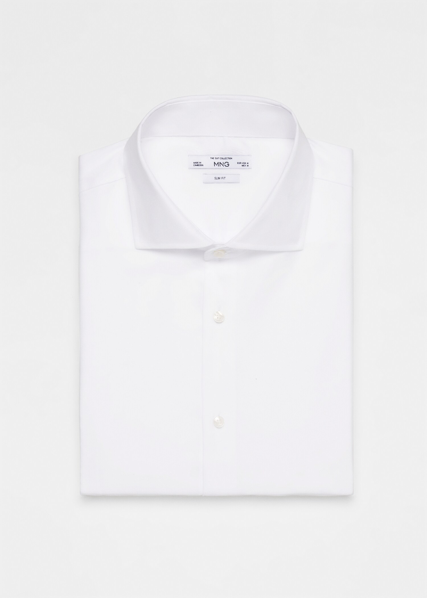 Camisa de fato de algodão slim fit com estrutura - Pormenor do artigo 8