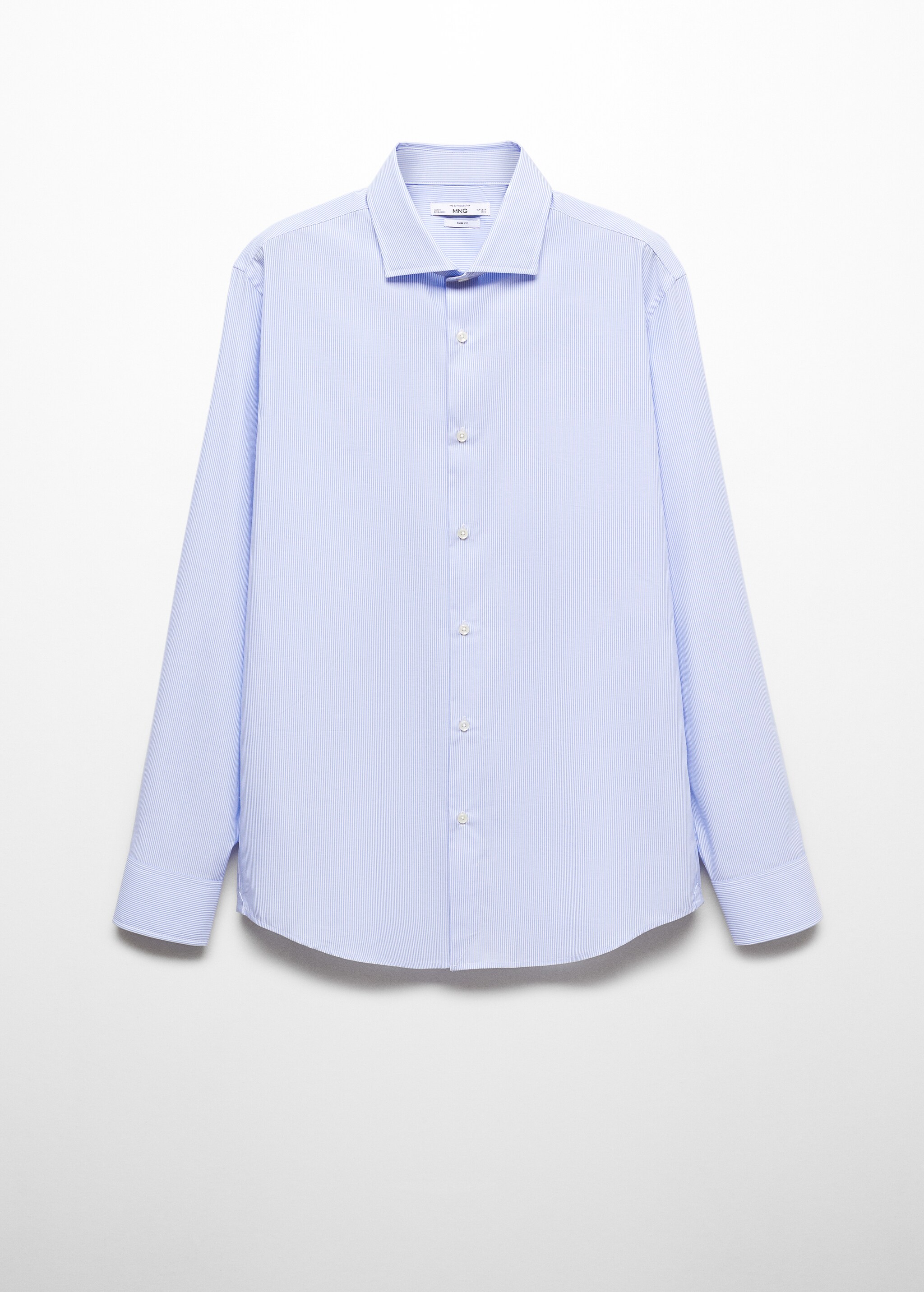 Koszula garniturowa slim fit z diagonalu w prążki - Artykuł bez modela/modelki