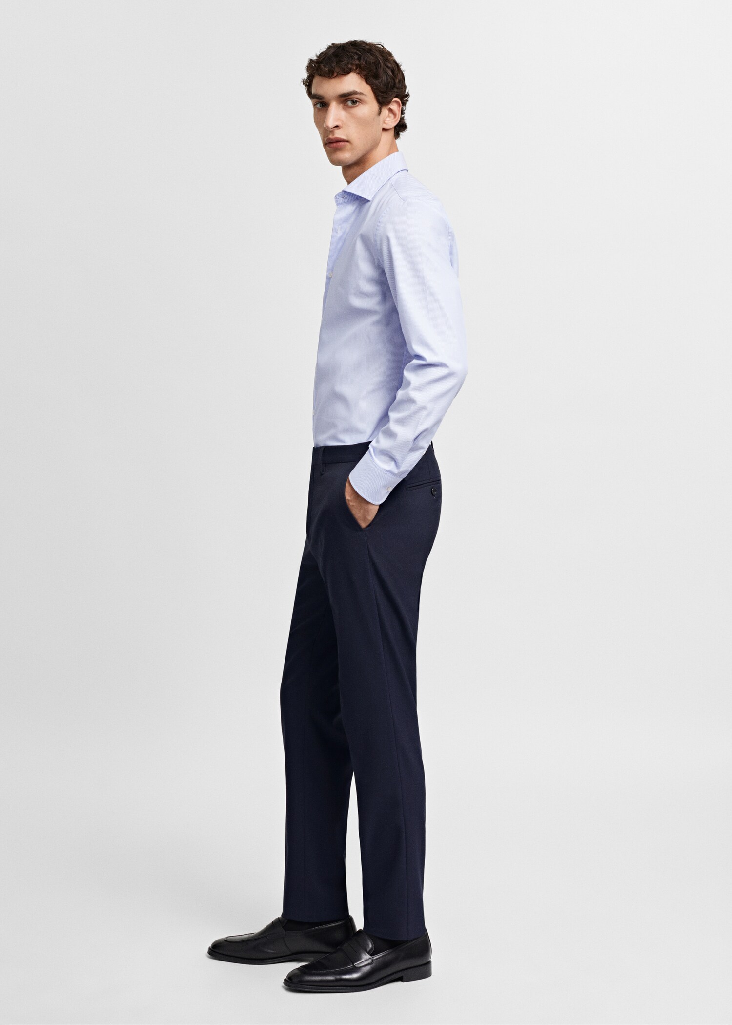Chemise costume slim-fit twill milleraies - Détail de l'article 2