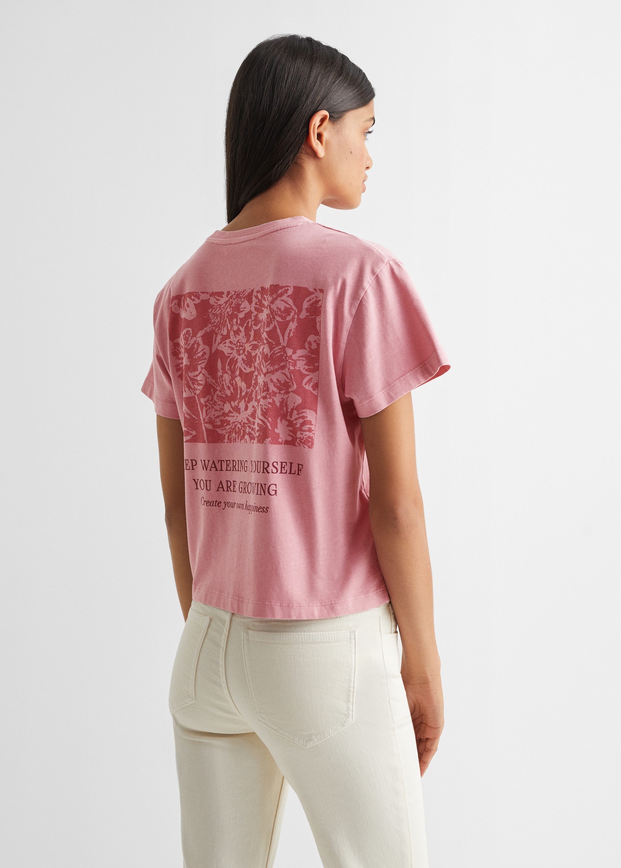 Printed cropped t-shirt - Reverse of the article