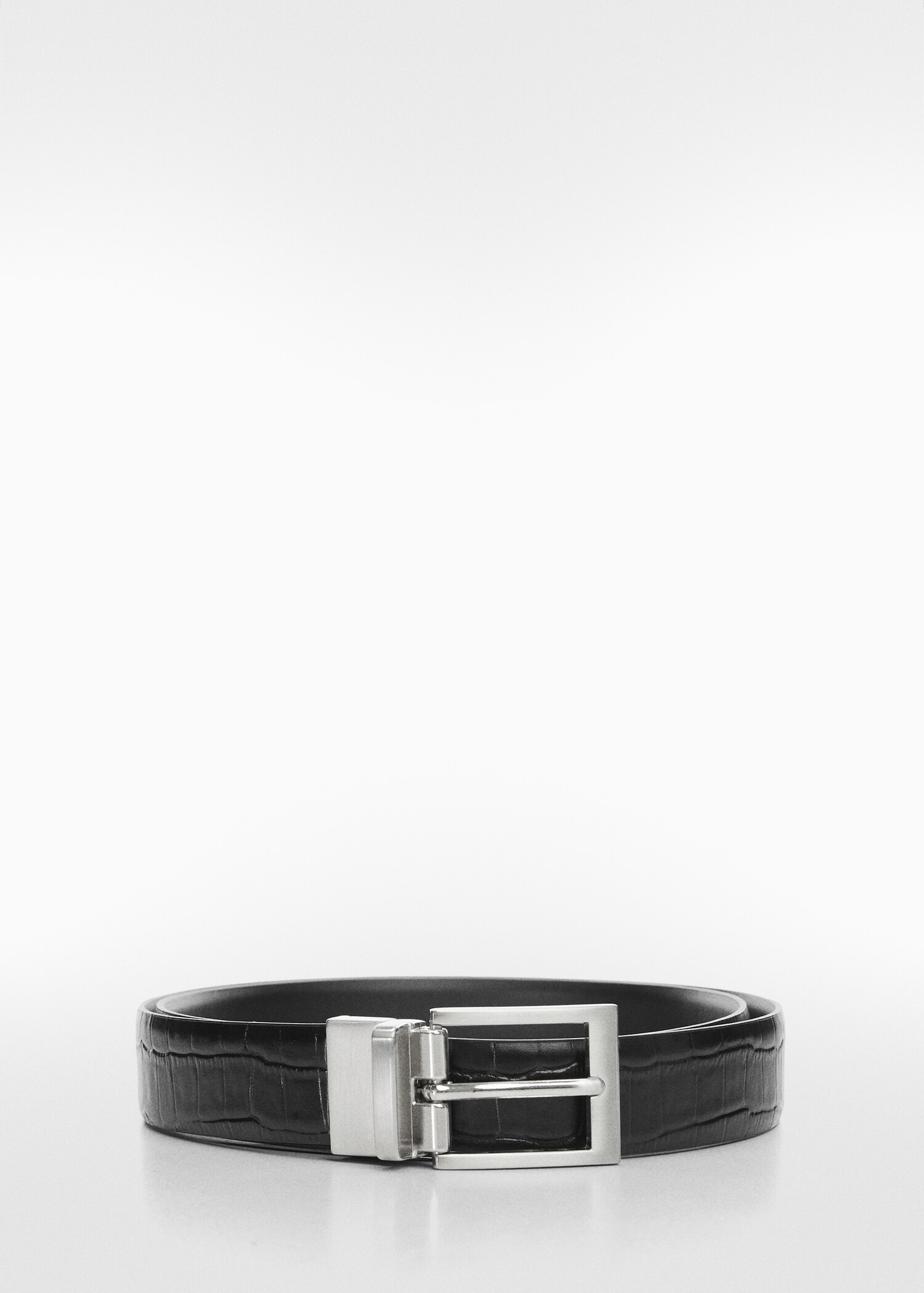 Croc-effect leather belt - Article without model