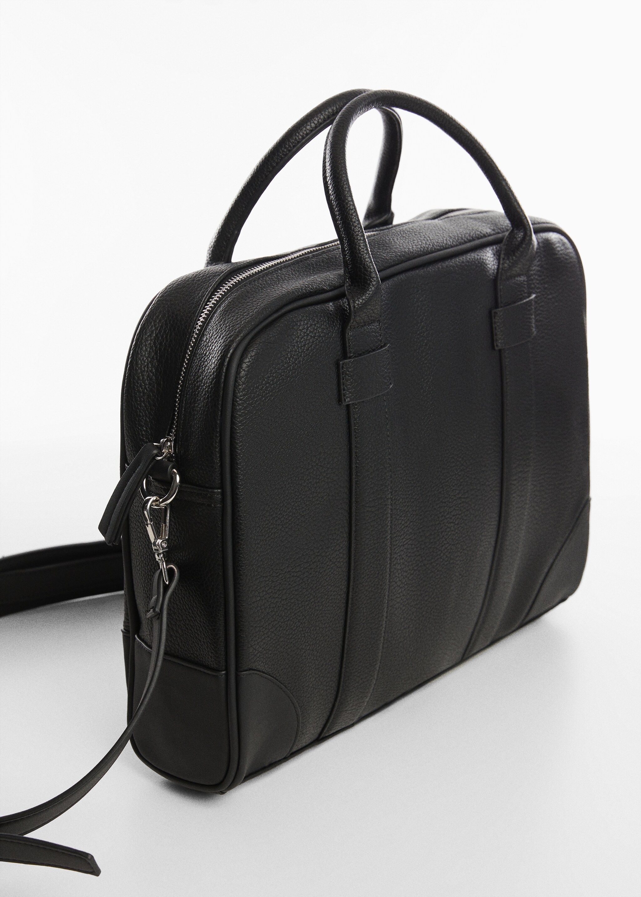 Leather-effect briefcase - Medium plane