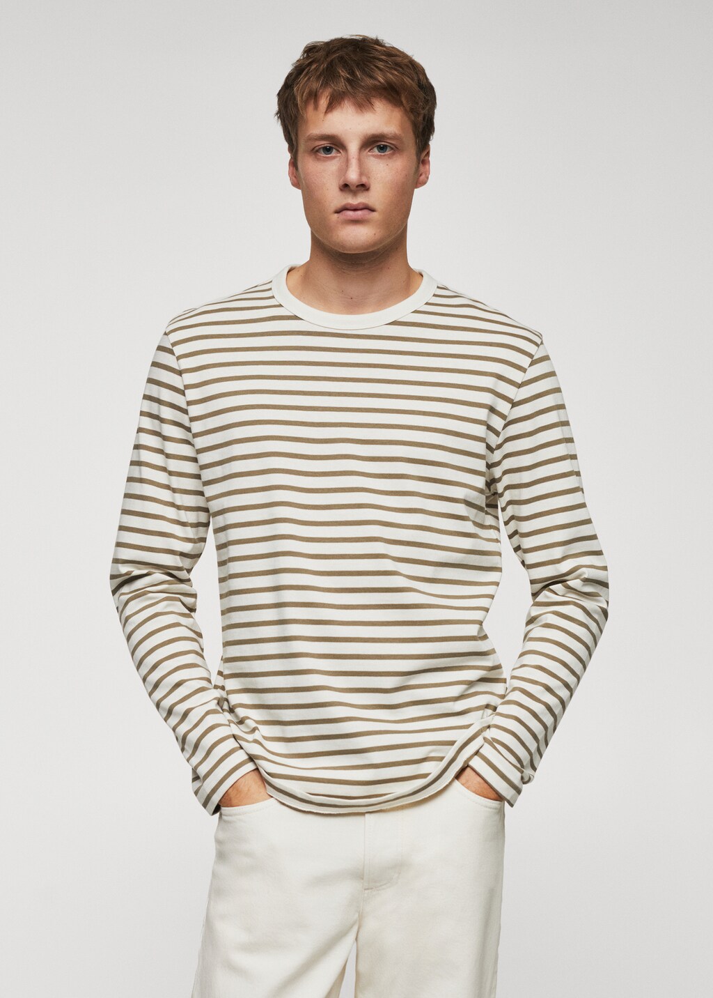 Camisetas manga larga de rayas hombre hotsell