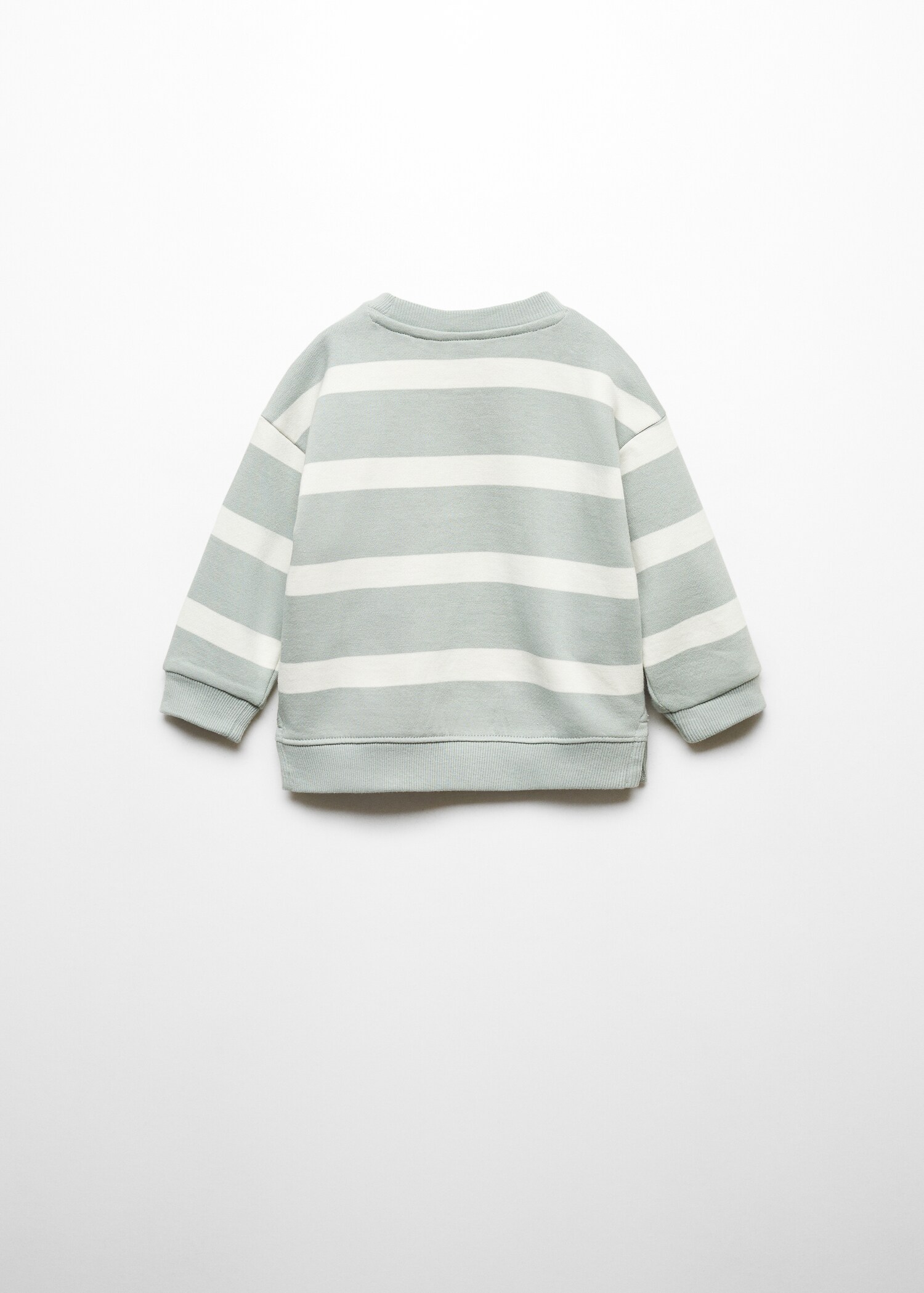 Çizgili koton sweatshirt - Ürünün arkası