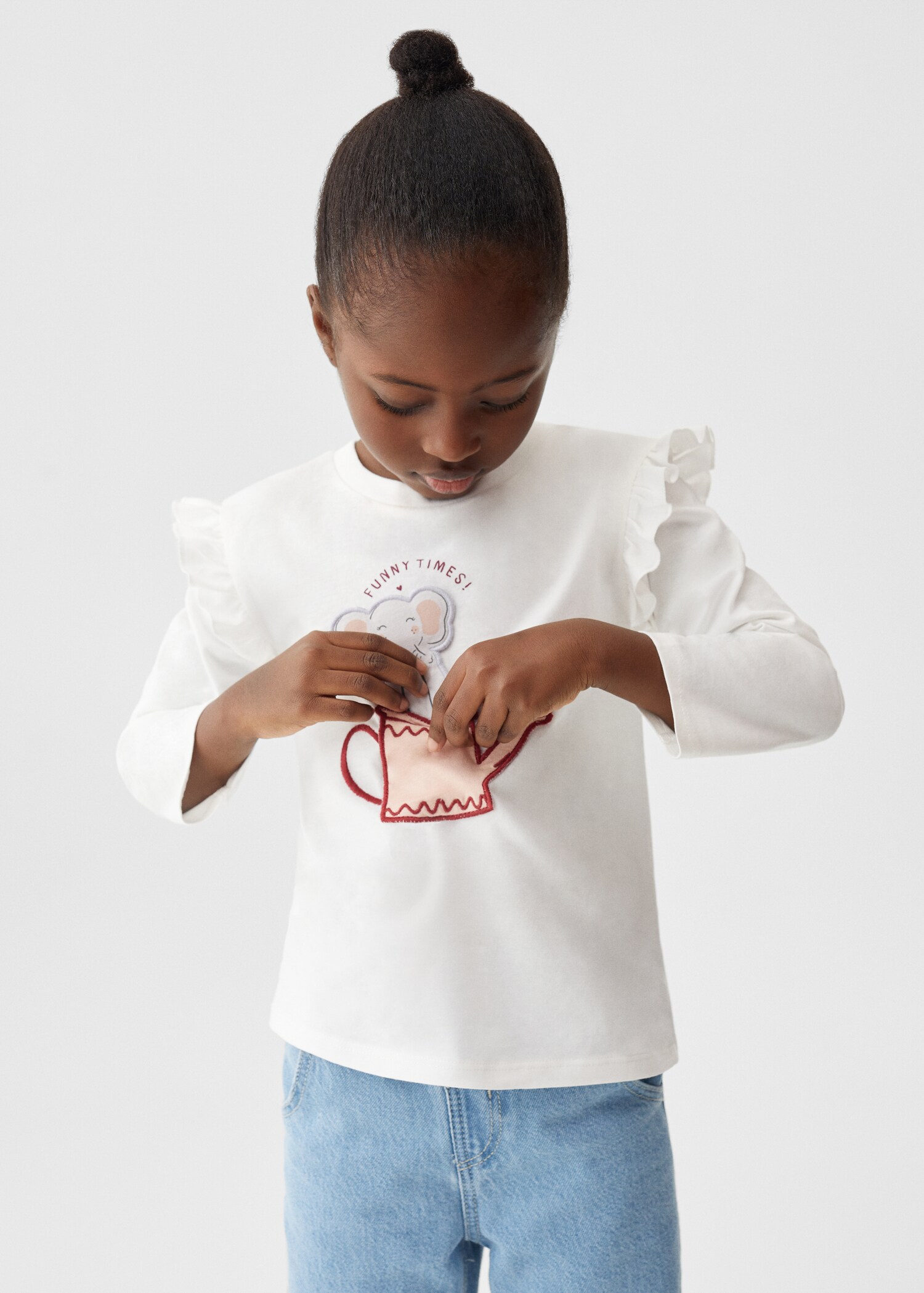 Printed long sleeve t-shirt - Середній план