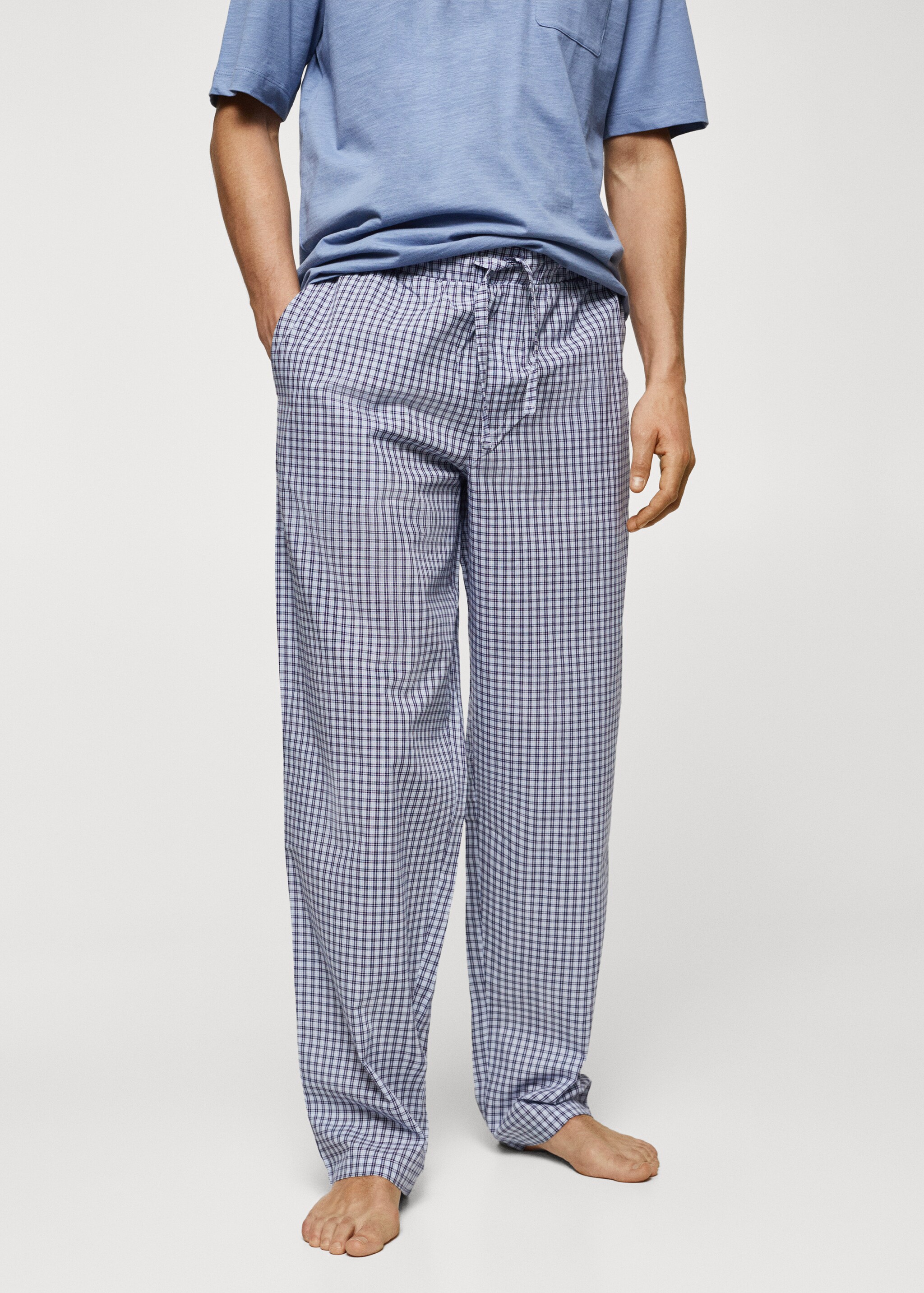 Pack pyjama coton carreaux - Plan moyen