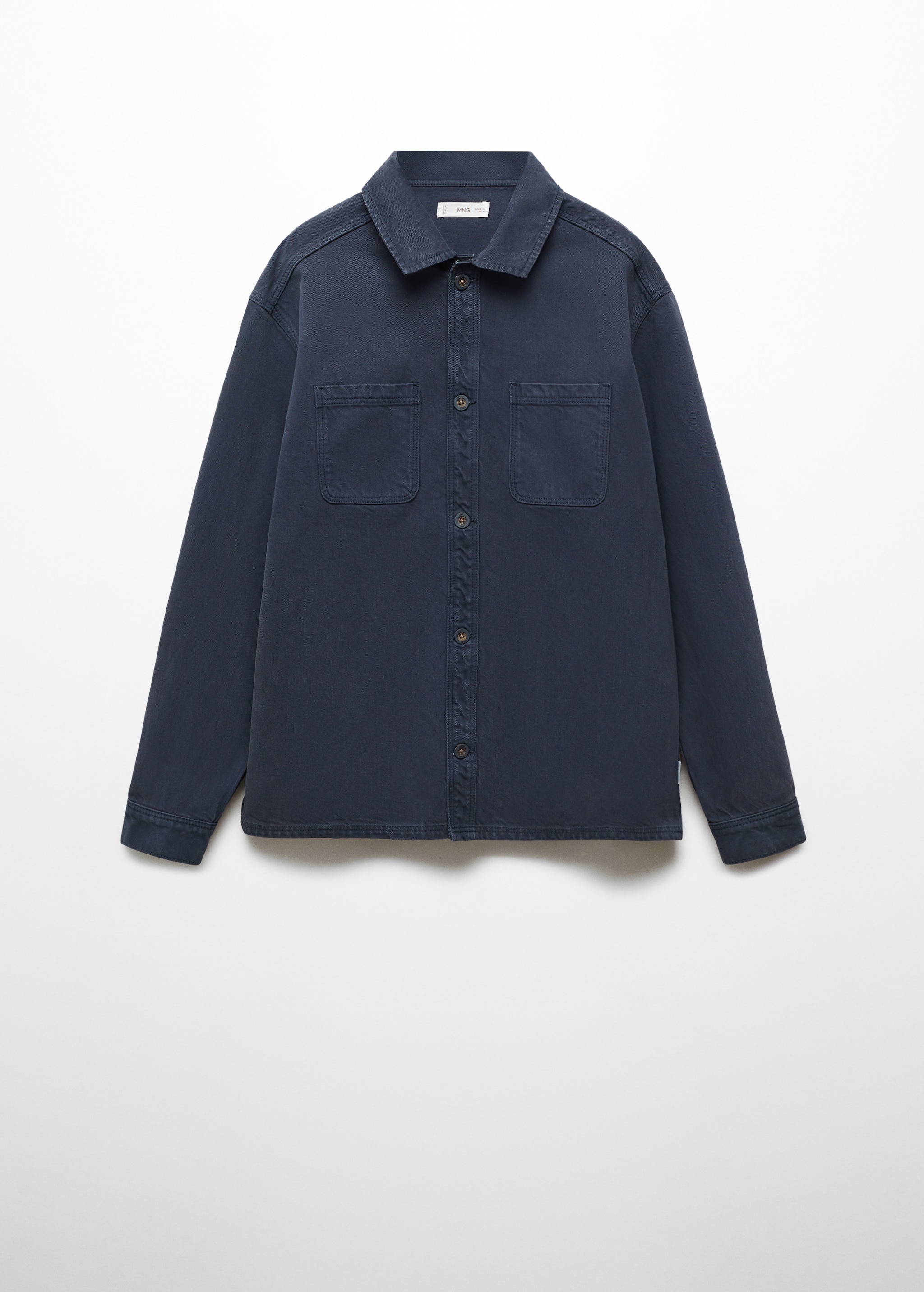 Cotton overshirt with buttons - Article without model