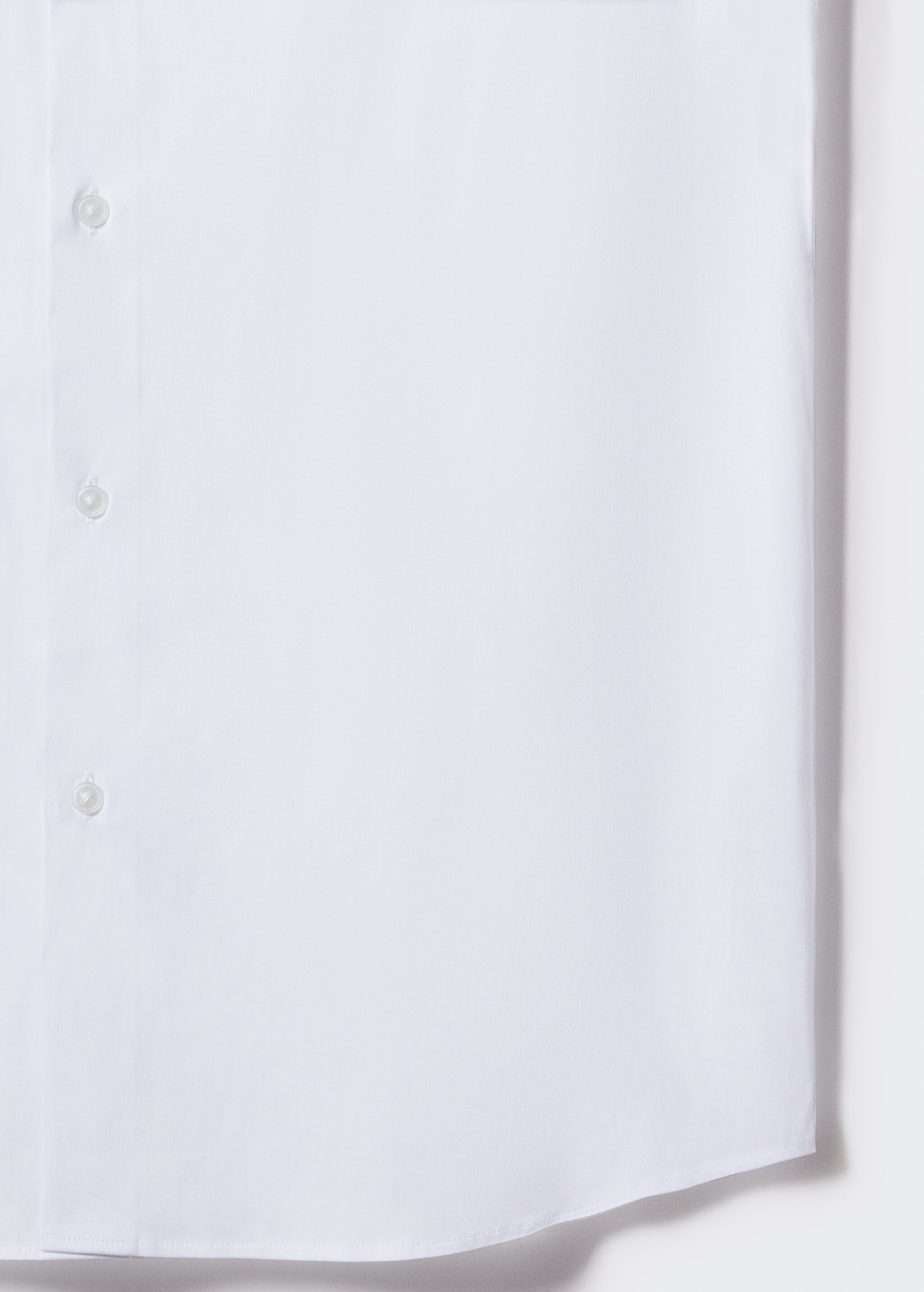 Slim-fit cotton structured shirt - Detailed view of the waist