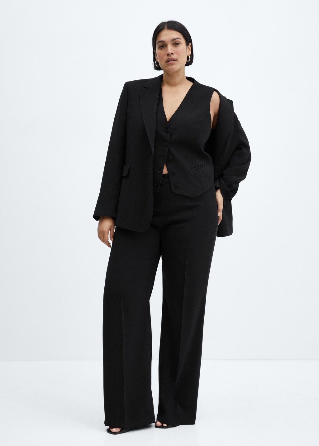 Suit waistcoat with buttons