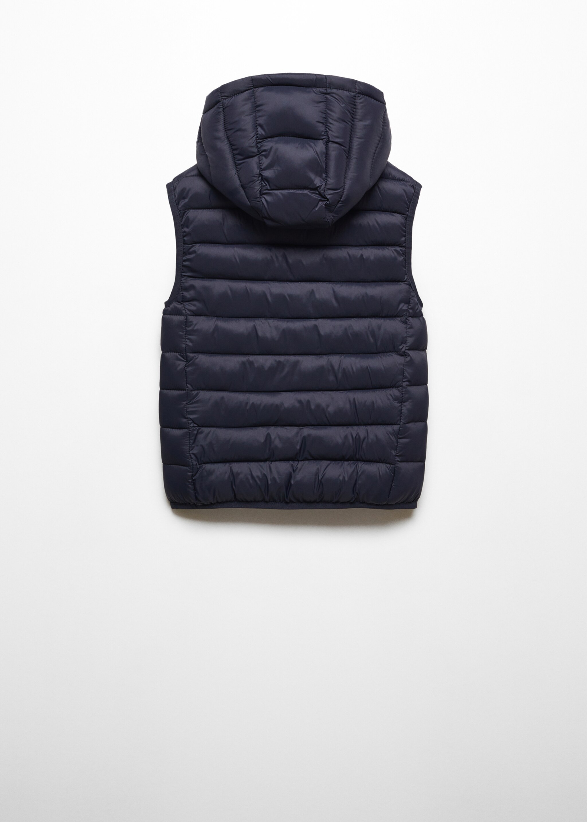 Quilted gilet with hood - Reverse of the article