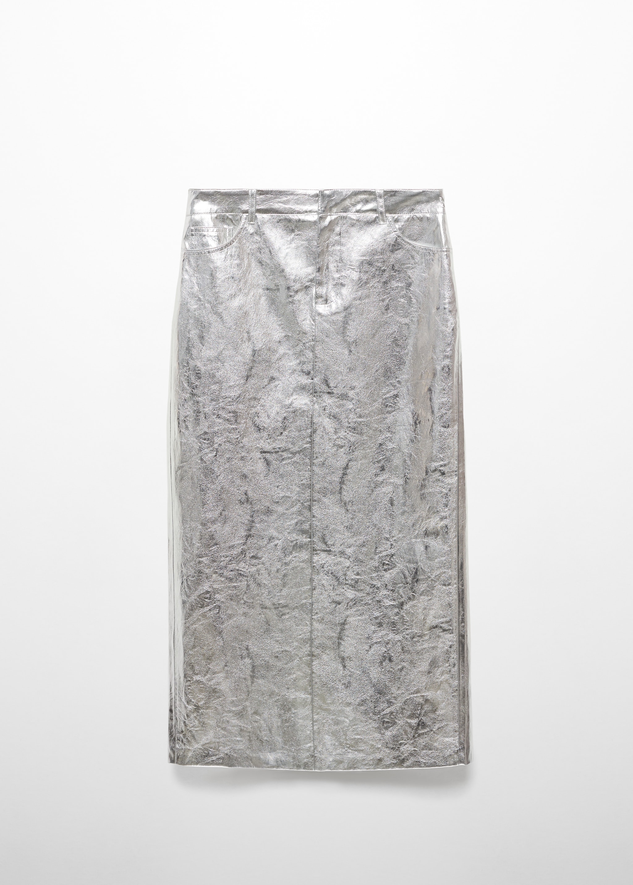Металлизированная миди-юбка - Изделие без модели