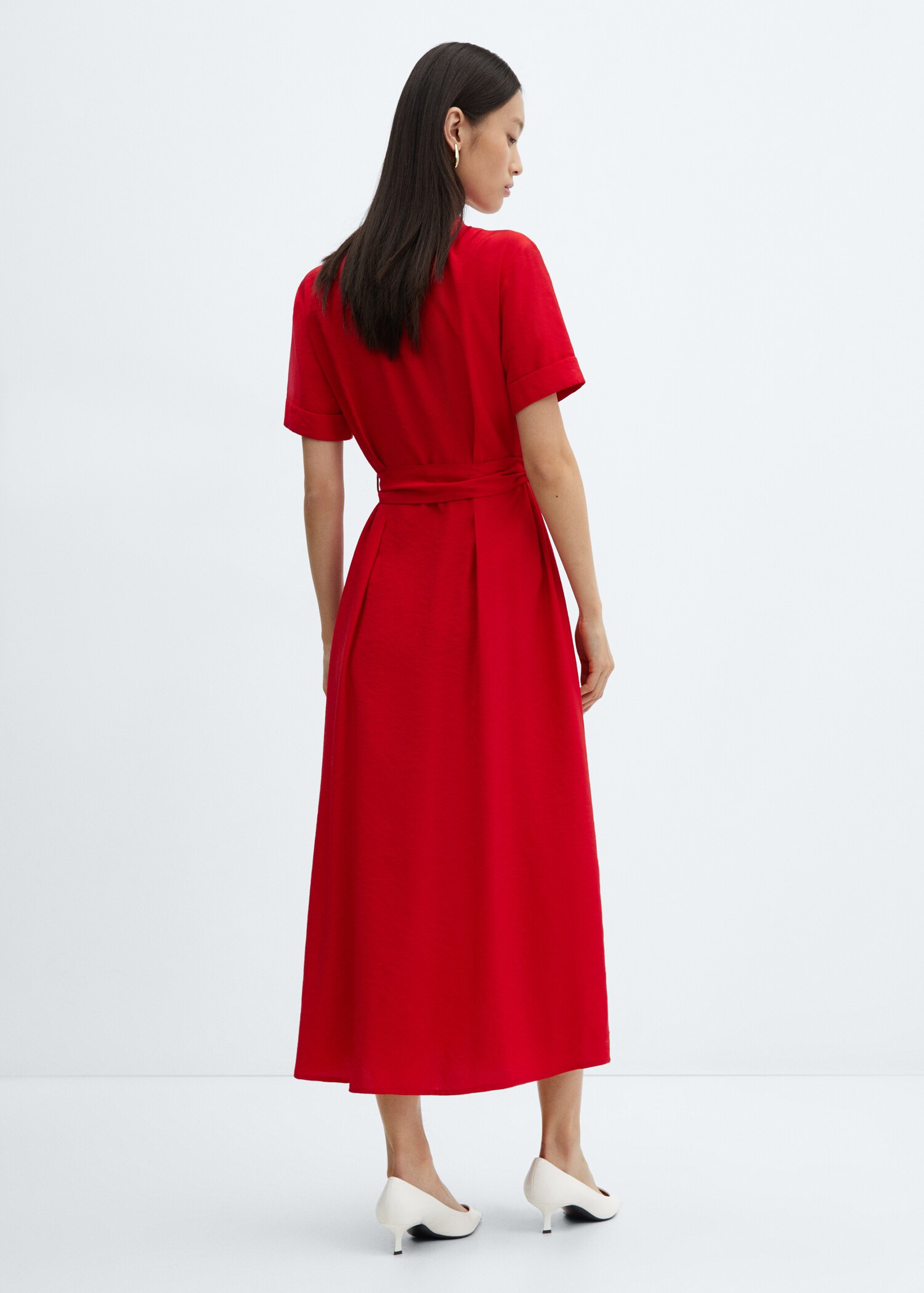 Vestido camisero lazo - Reverso del artículo