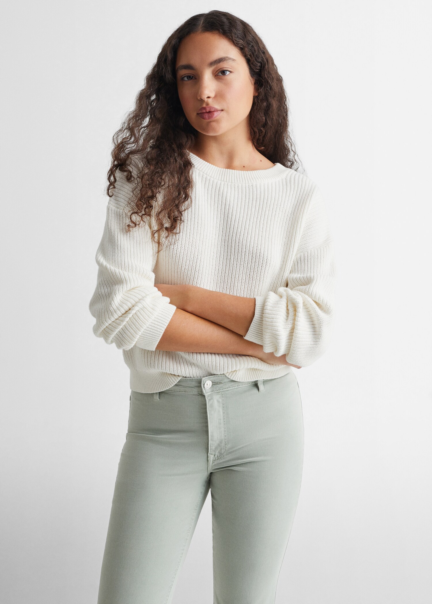 Flared jeans with opening - Details of the article 1