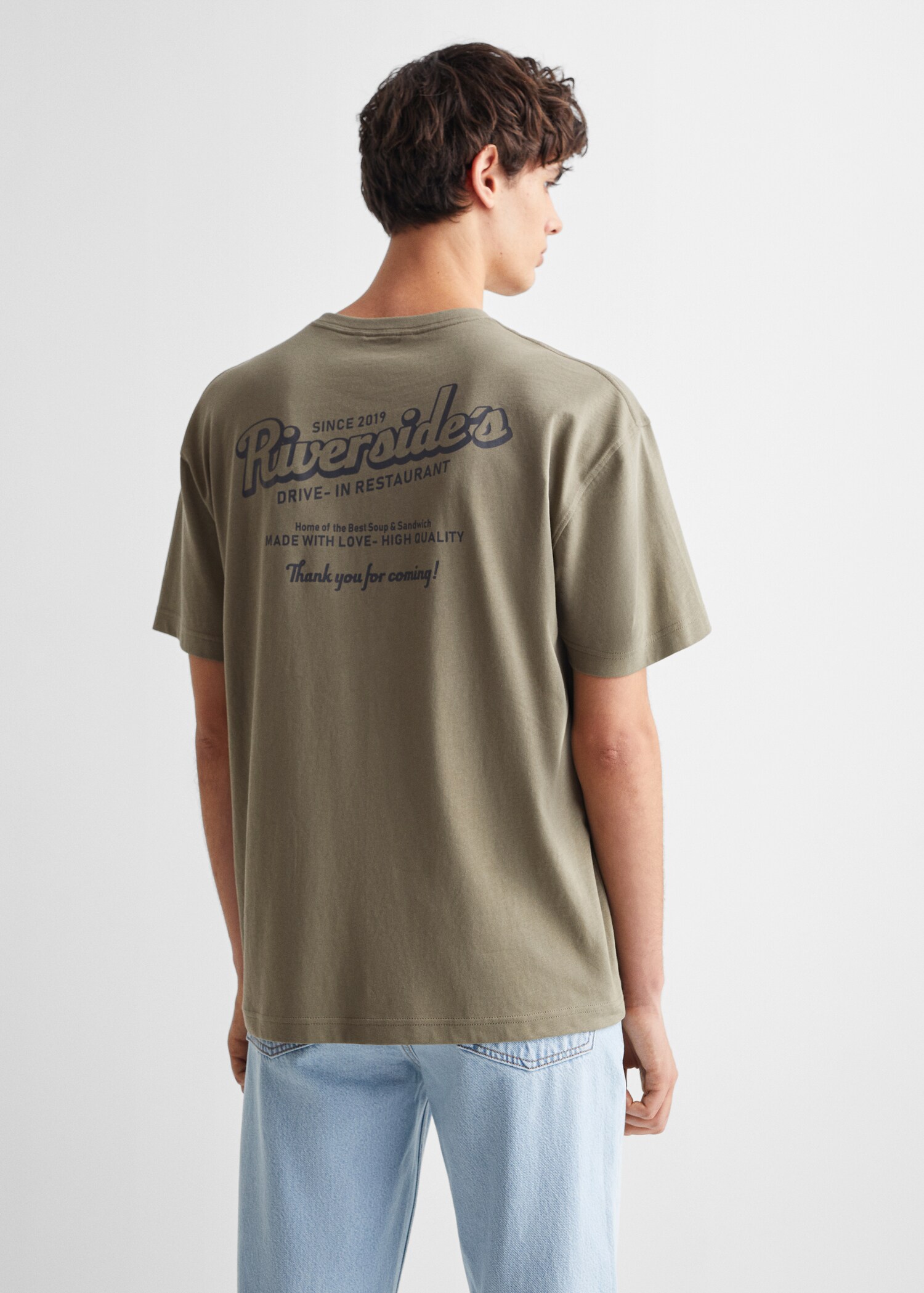 T-shirt med meddelande - Artikelns baksida