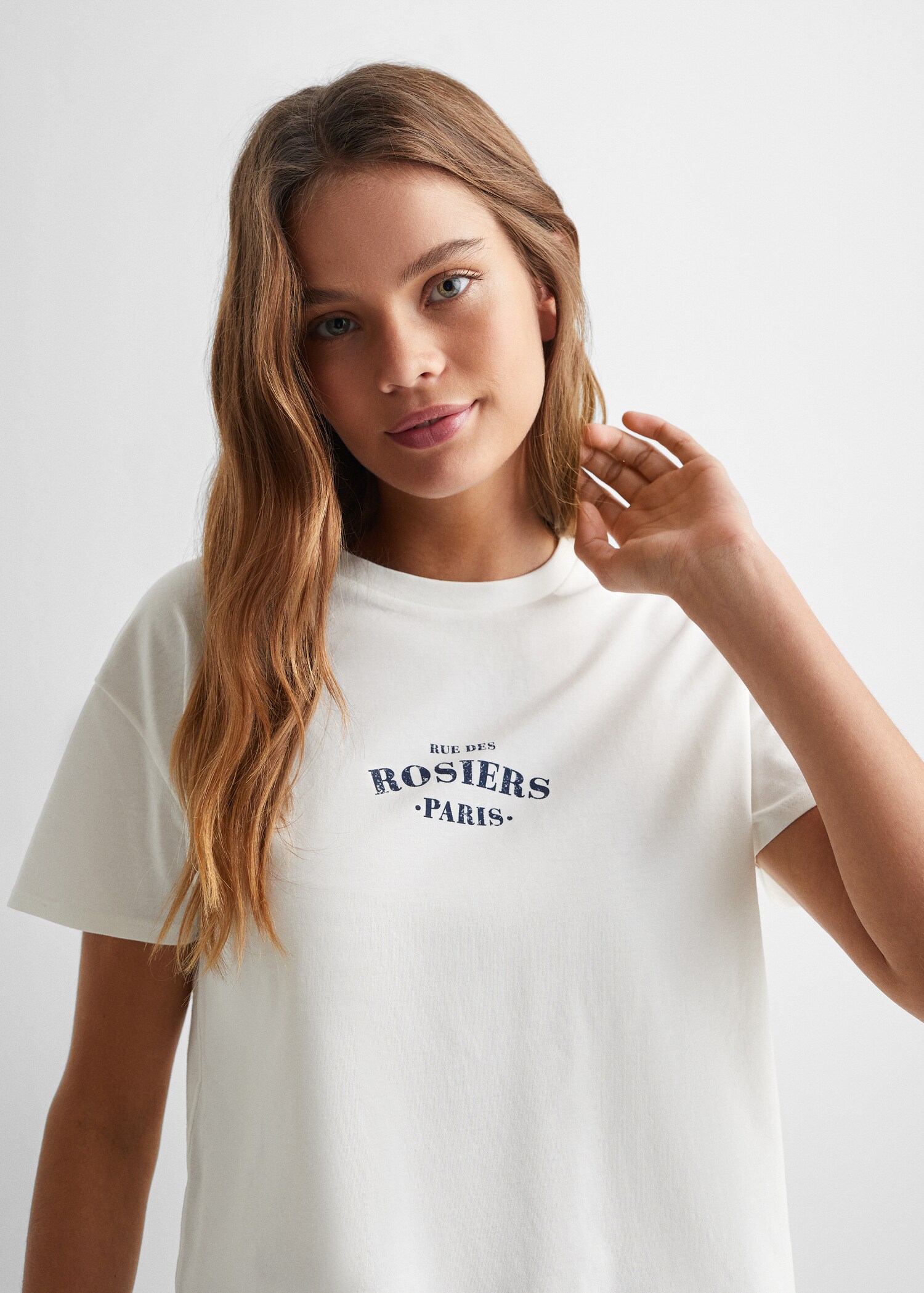 Tryckt text t-shirt - Detaljer om artikeln 1