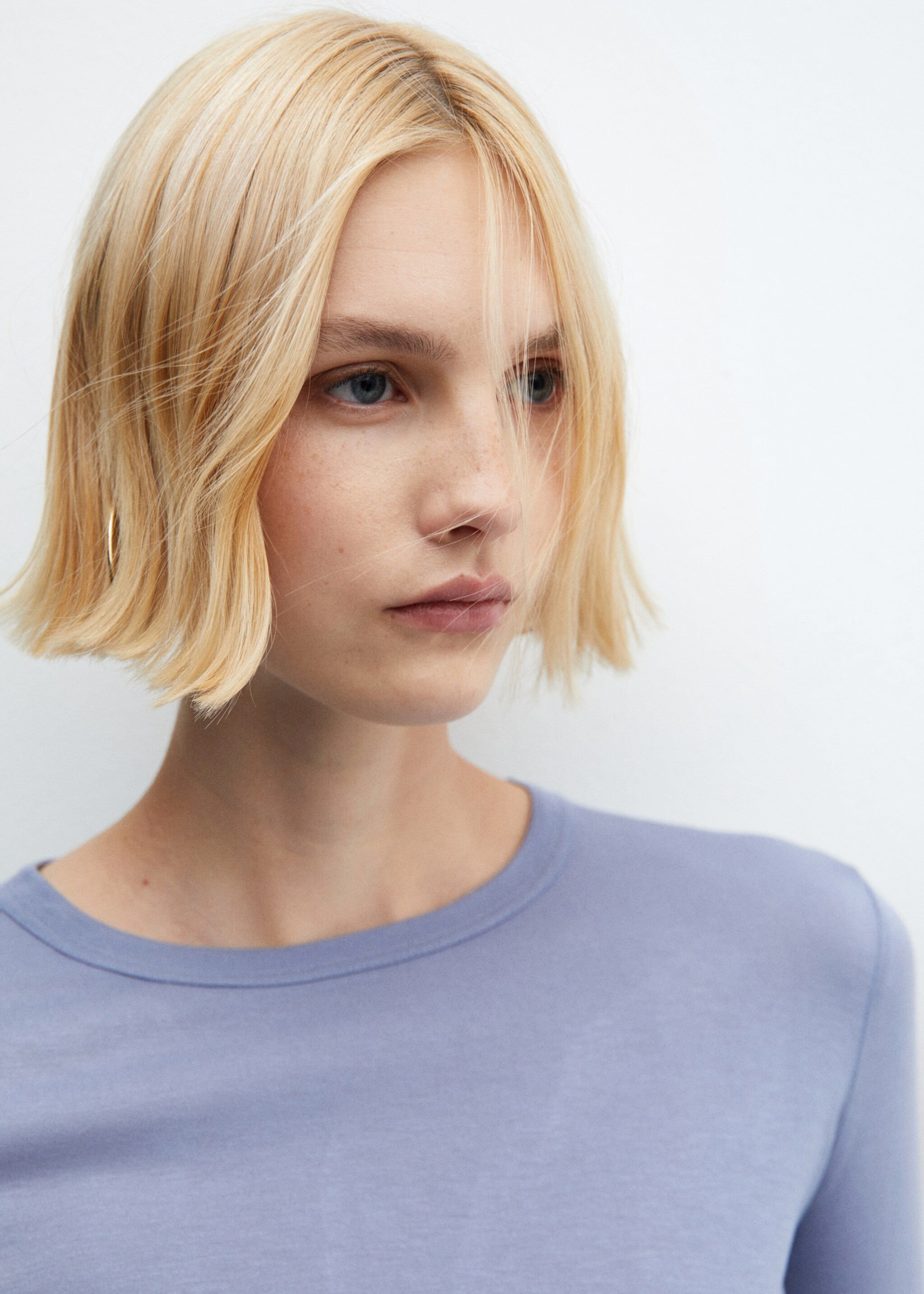 Лонгслив с круглой горловиной - Деталь изделия 1, Синий. Ref: 67052922-00.