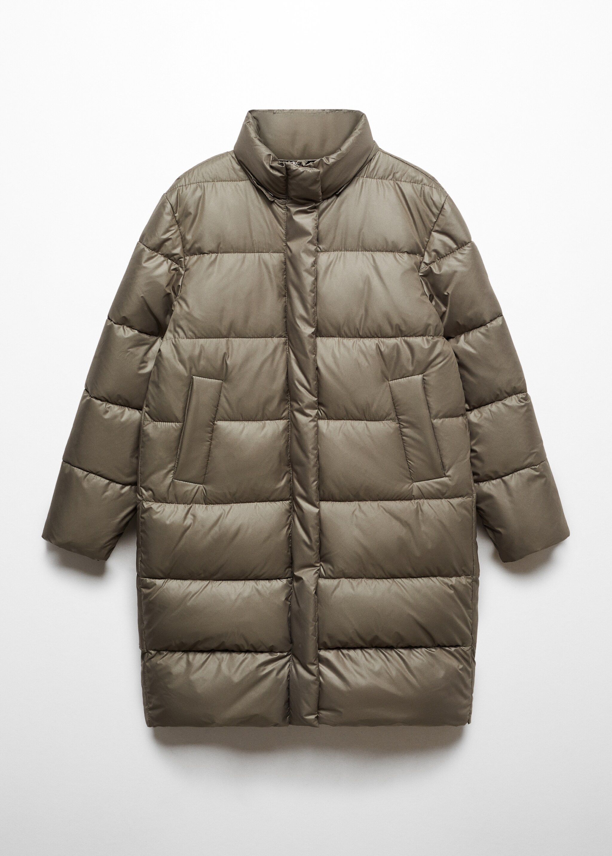 Detachable hood quilted coat - Details of the article 8