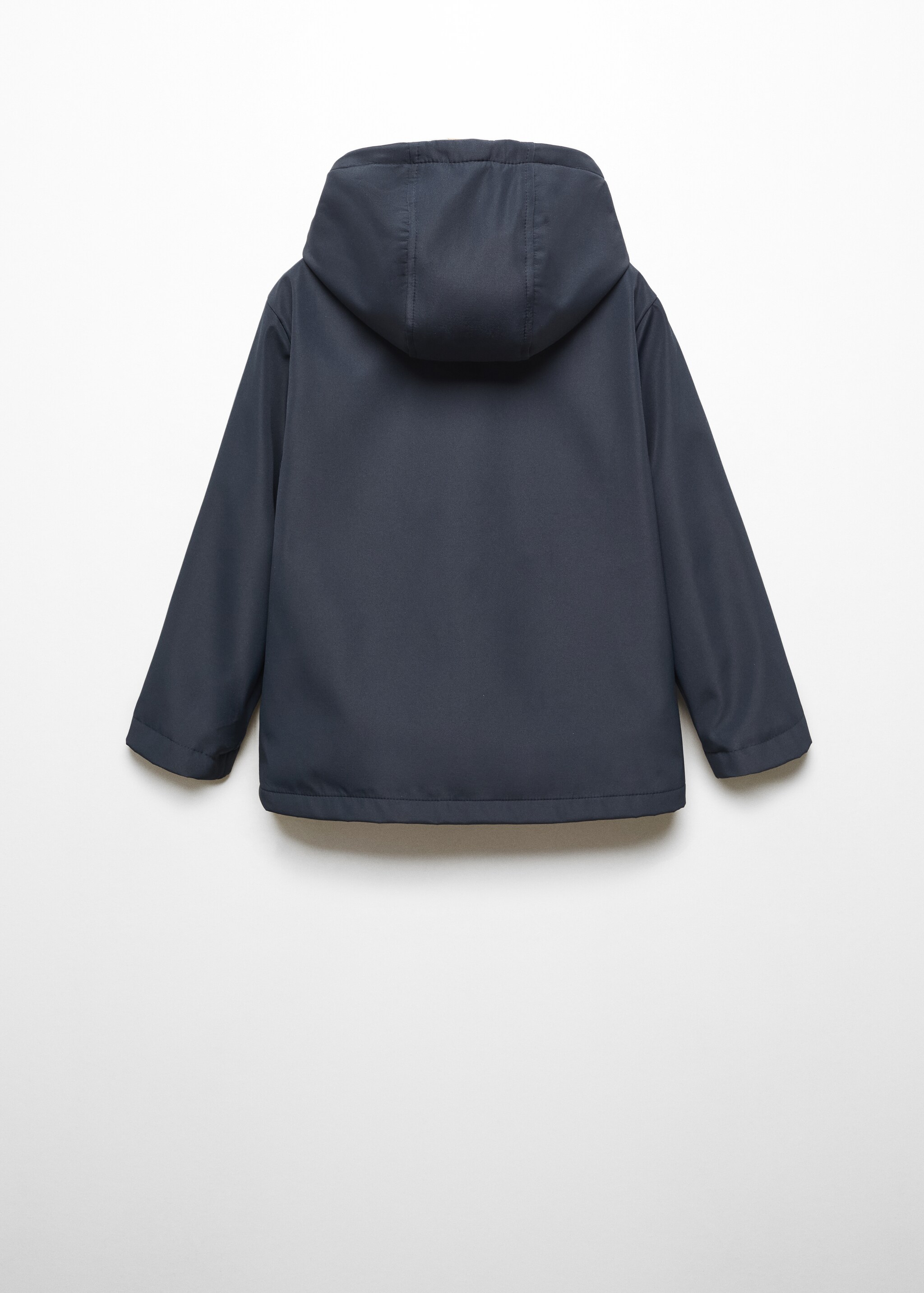 Hooded water-repellent parka - Reverse of the article