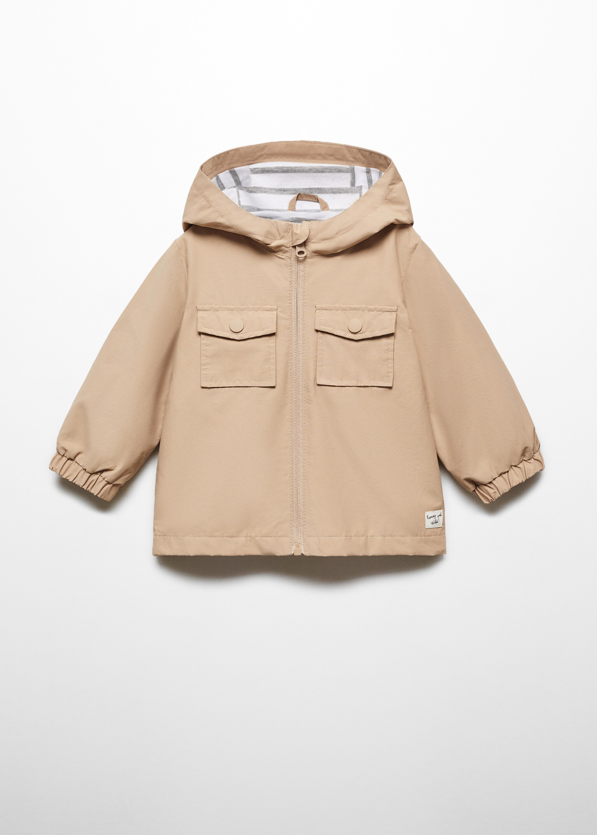 Hooded parka with pocket - Article without model