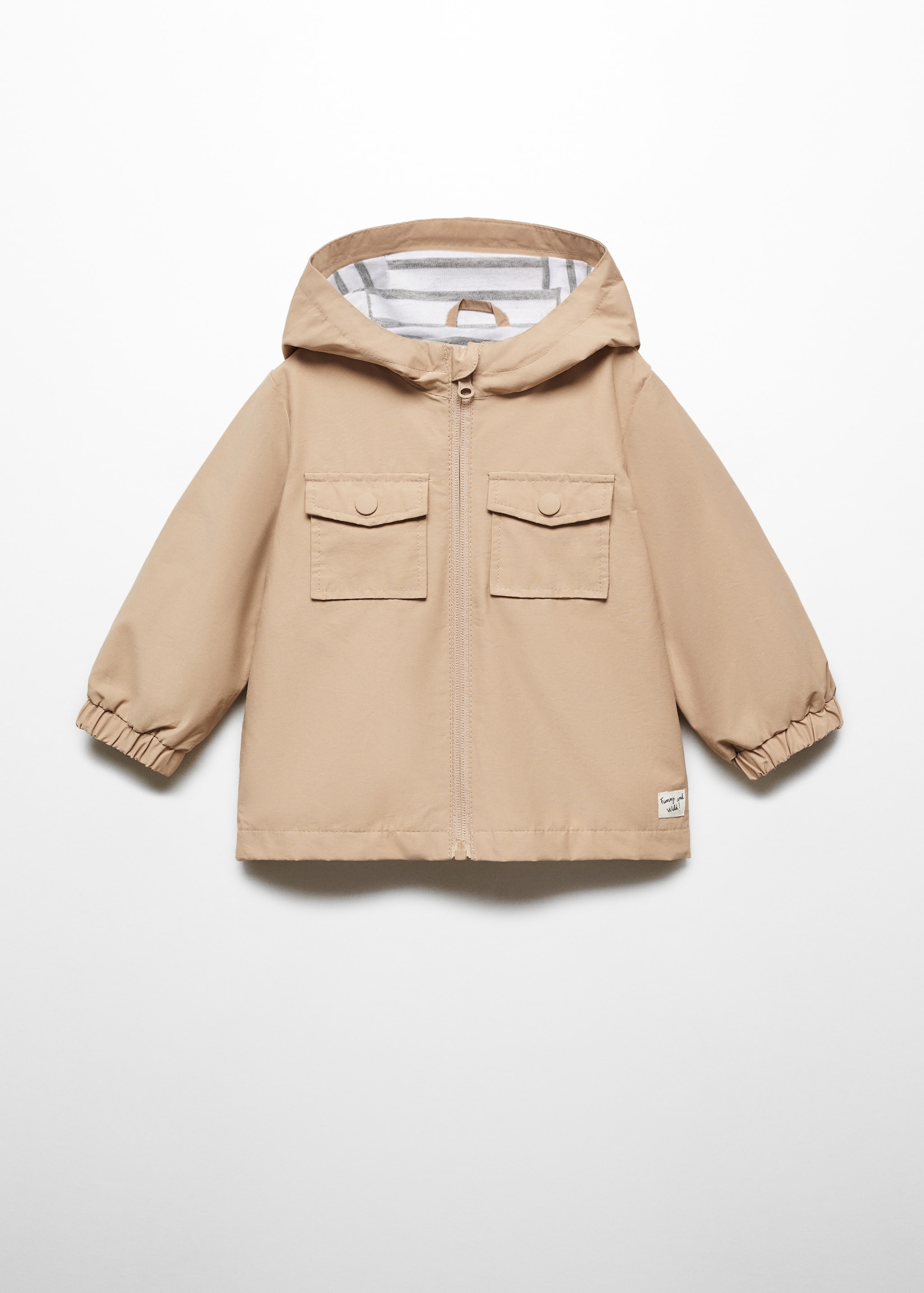 Hooded parka with pocket - Article without model