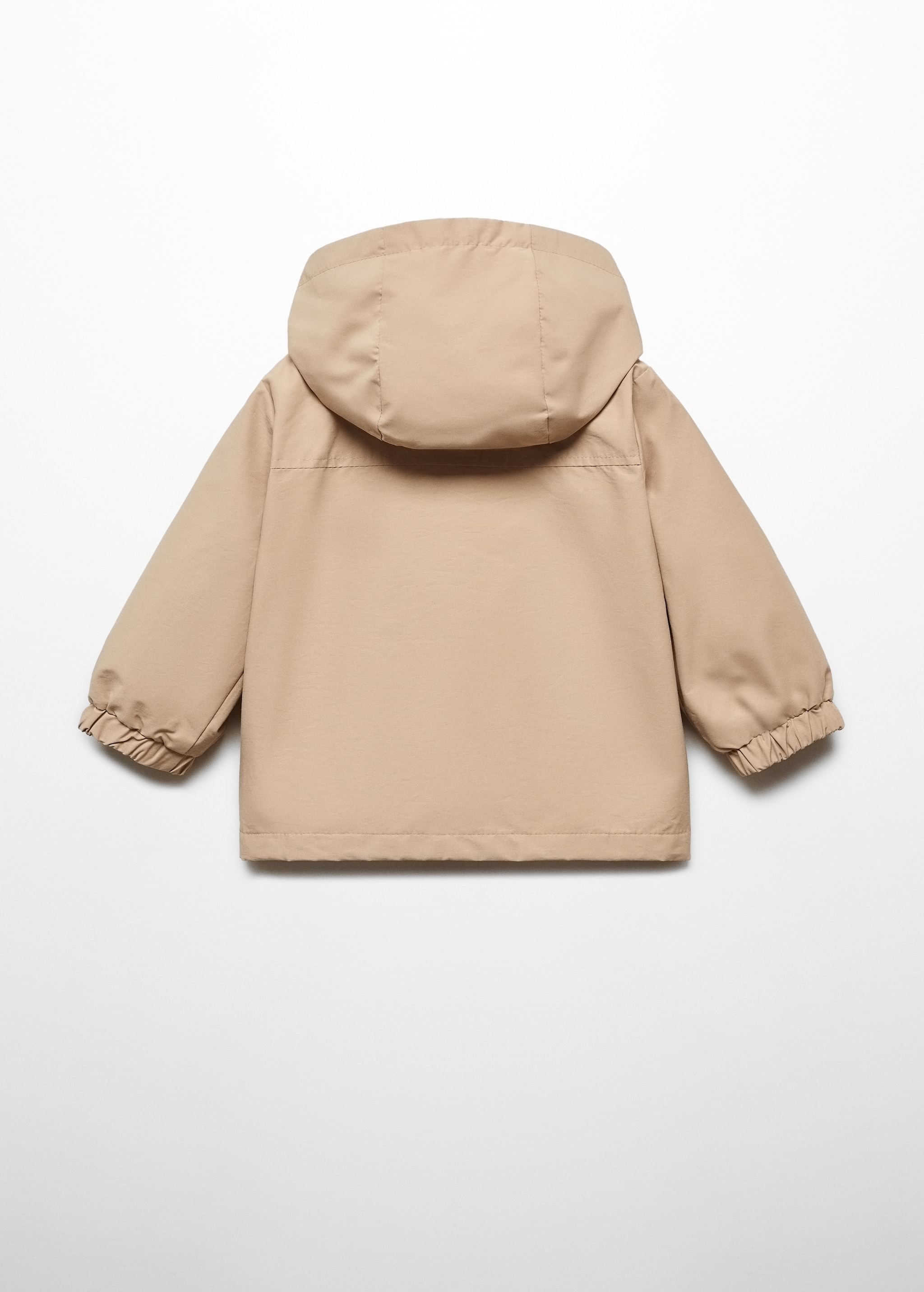 Hooded parka with pocket - Reverse of the article