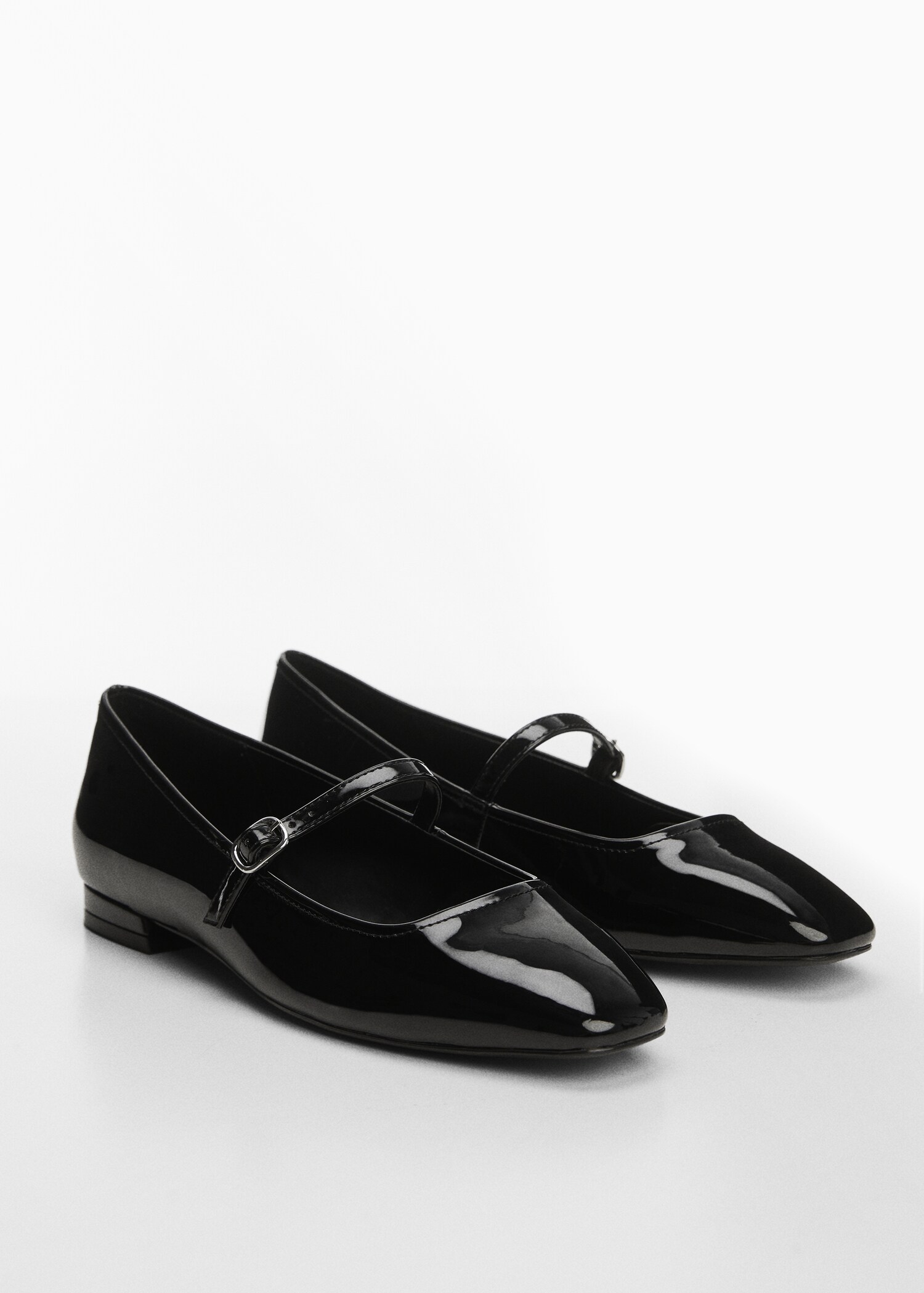 Patent leather-effect ballet flats - Medium plane