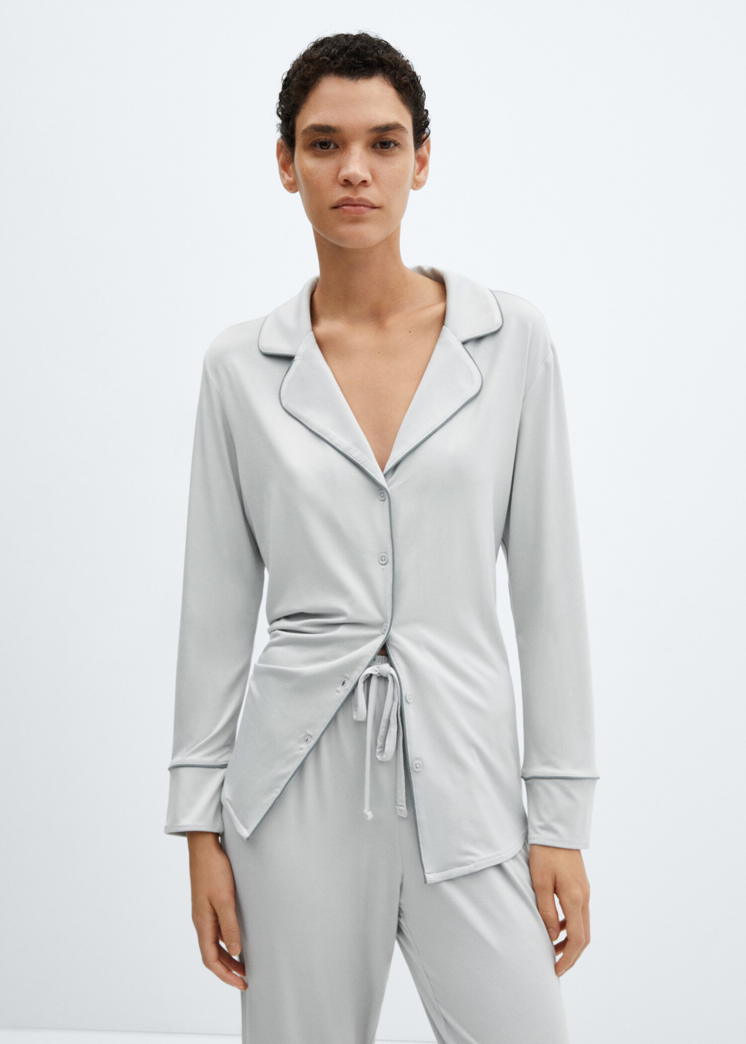 Pyjama shirt with trim - Medium plane