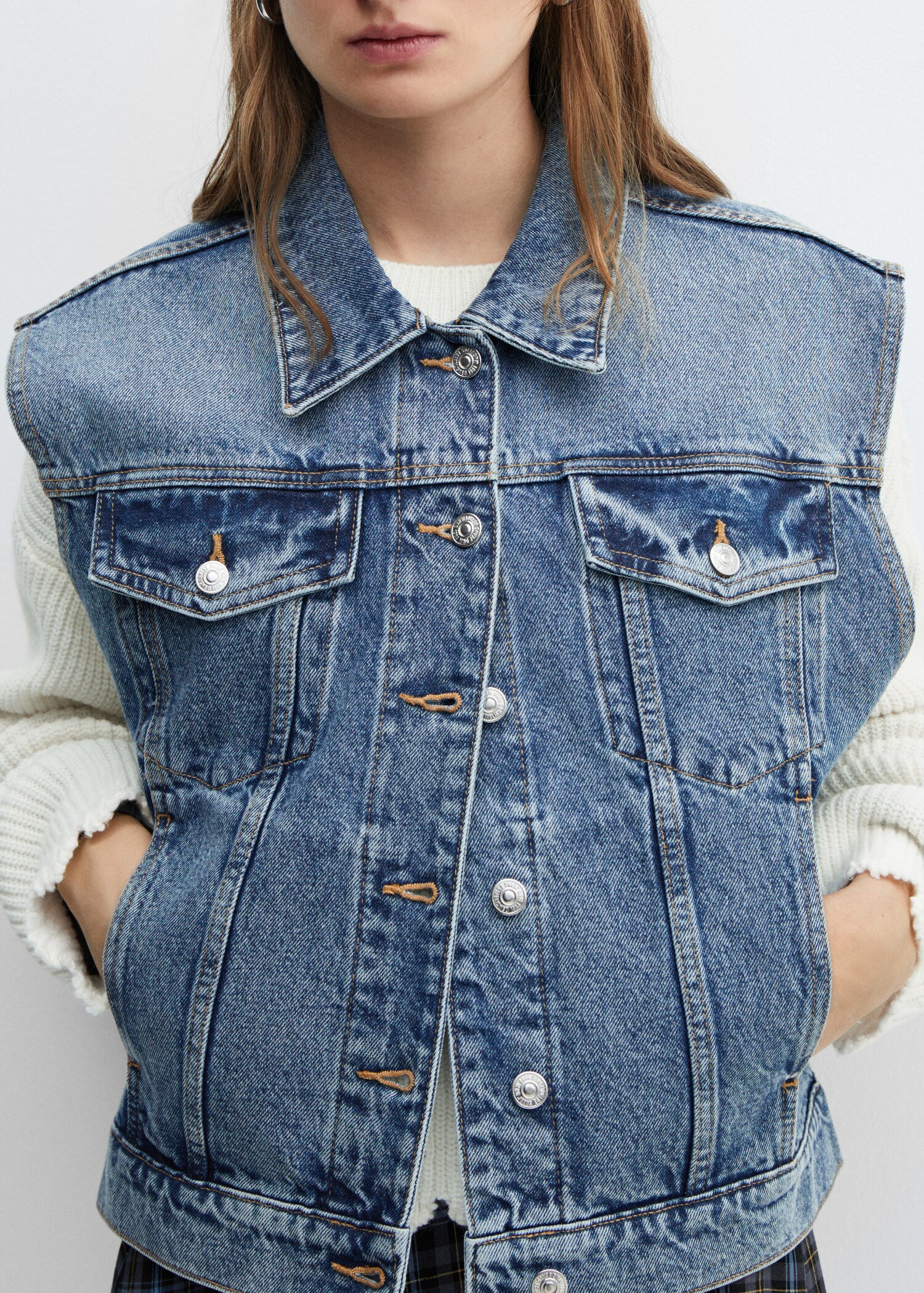 Oversized denim gilet - Detail van het artikel 6