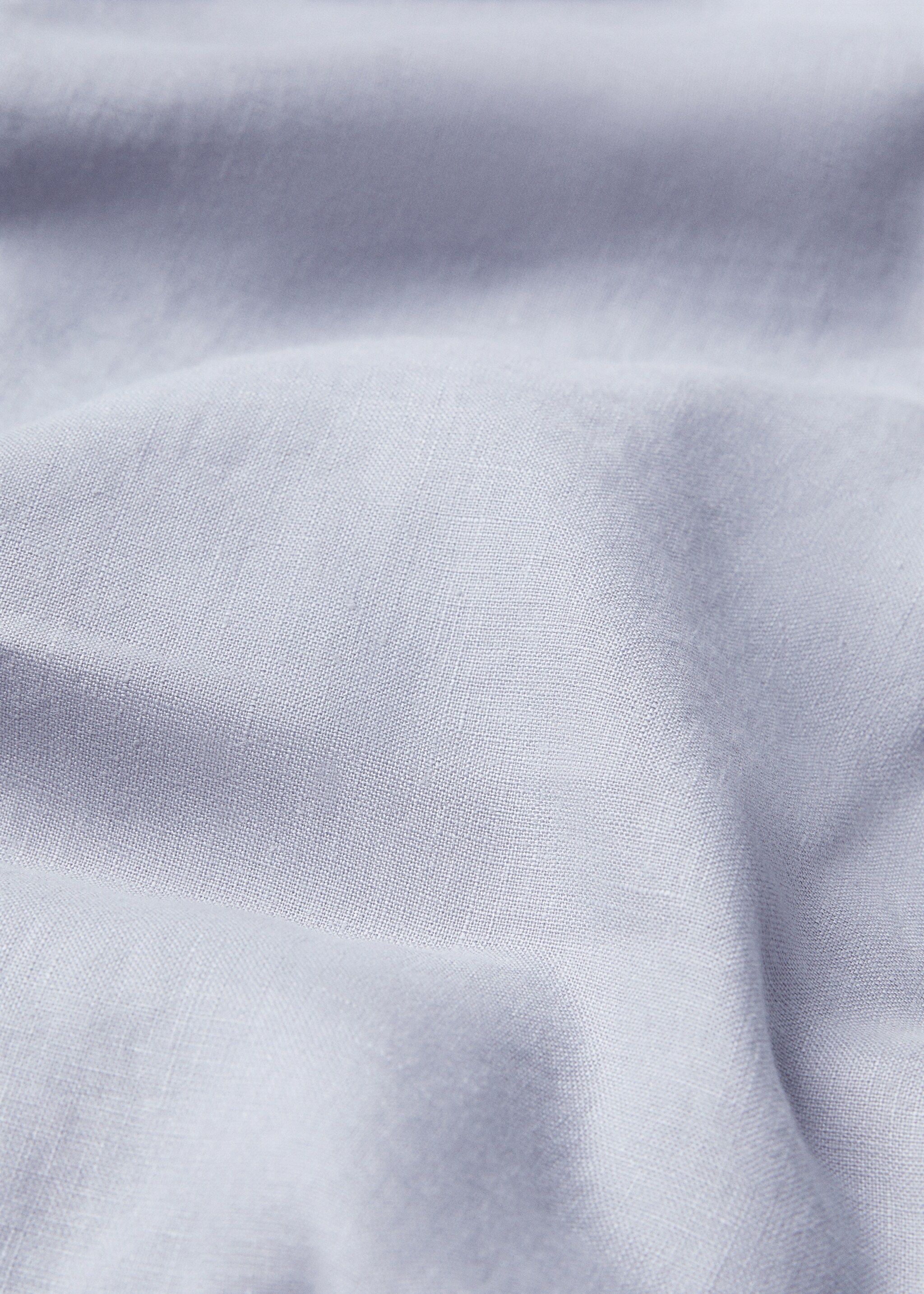 100% linen fitted sheet for king bed - Details of the article 2, Indigo Blue. Ref: 67054026-00.