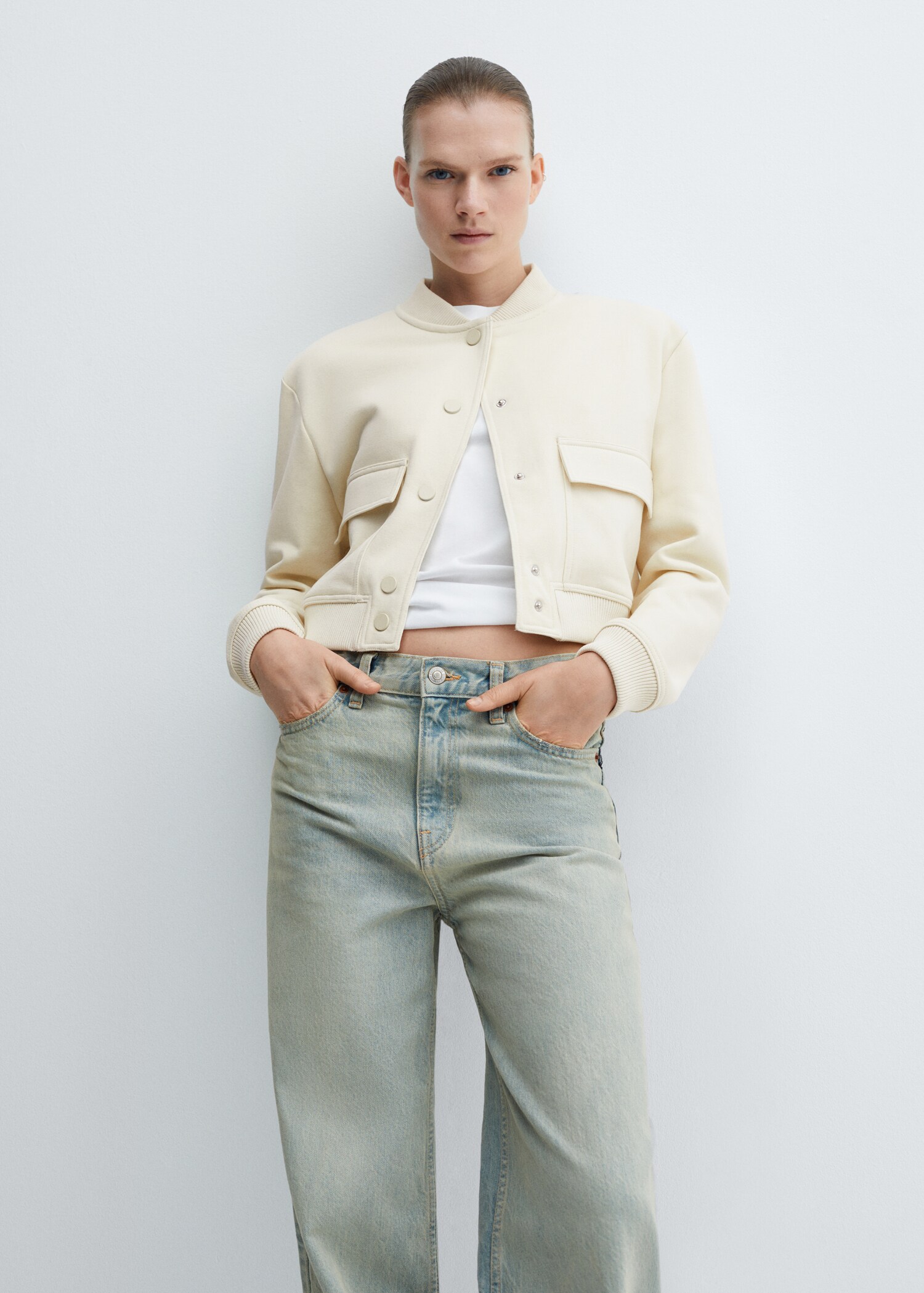 Chaqueta bomber algodón - Plano medio