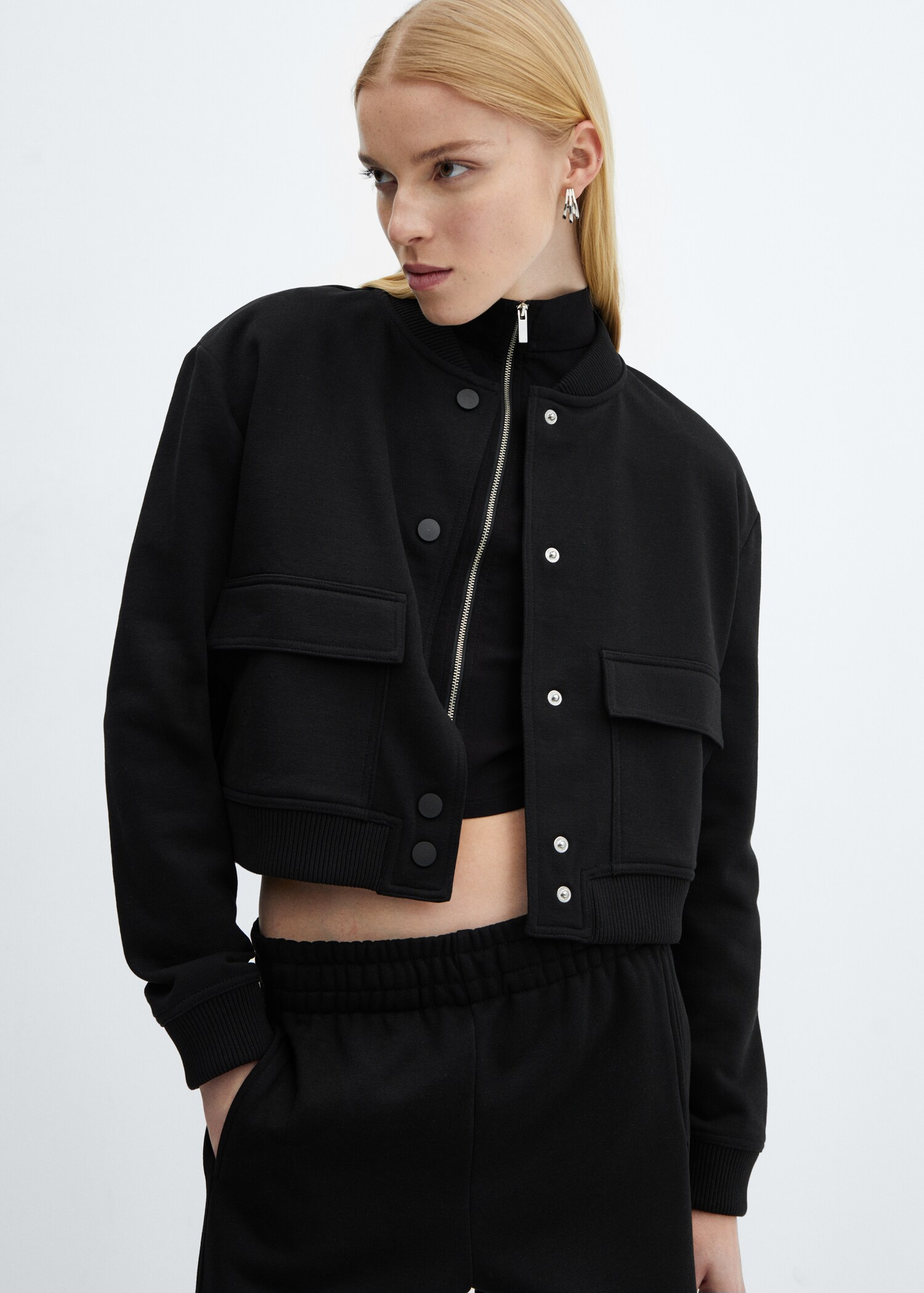 Chaqueta bomber algodón - Plano medio