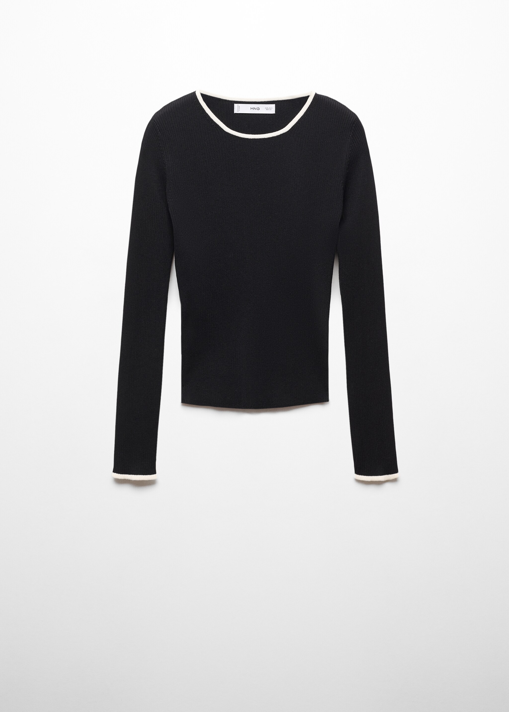 Sweter kontrastowa lamówka - Artykuł bez modela/modelki