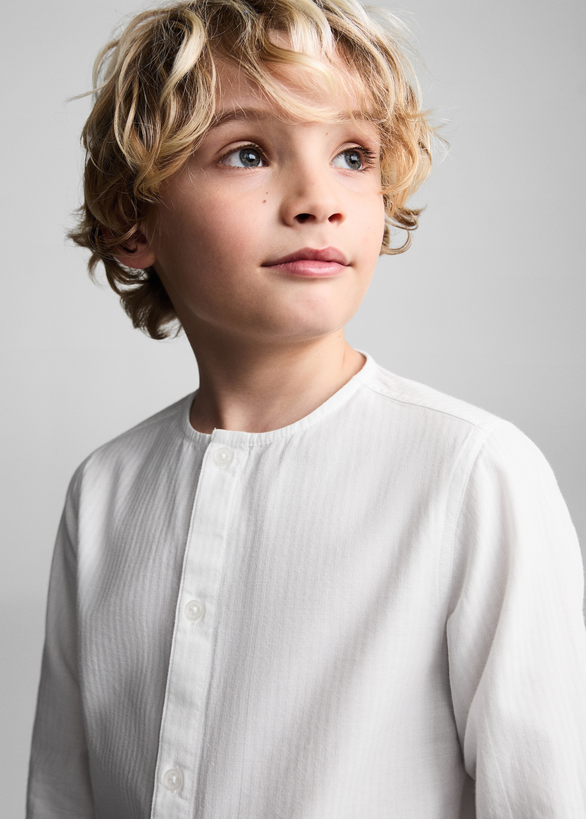 Хлопковая рубашка с круглой горловиной - Деталь изделия 1
