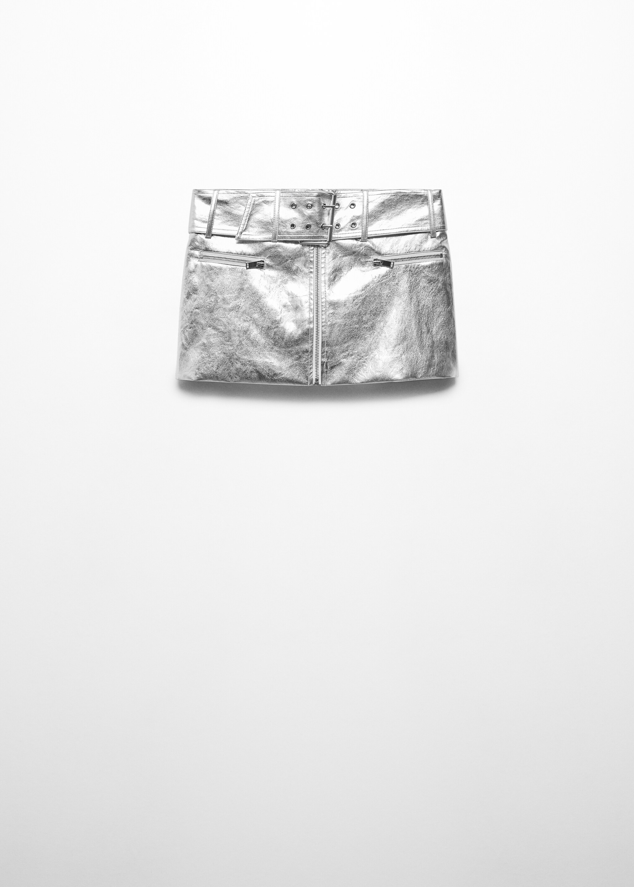 Metallic mini-skirt with belt - Article without model