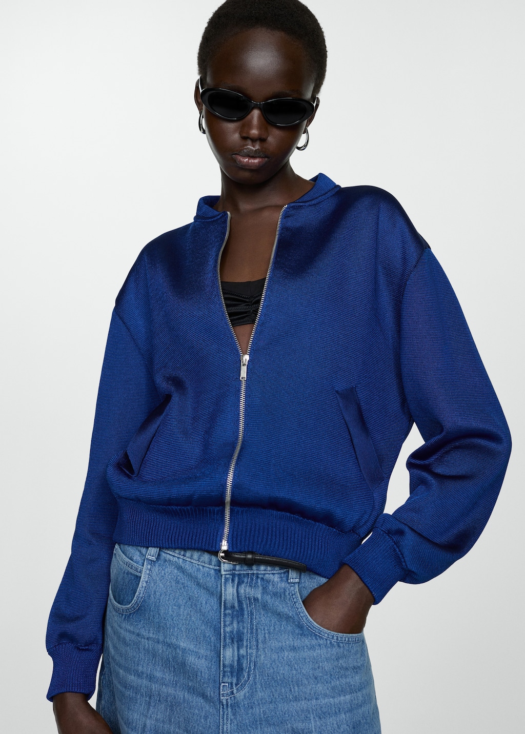 Bomber bleu femme hotsell
