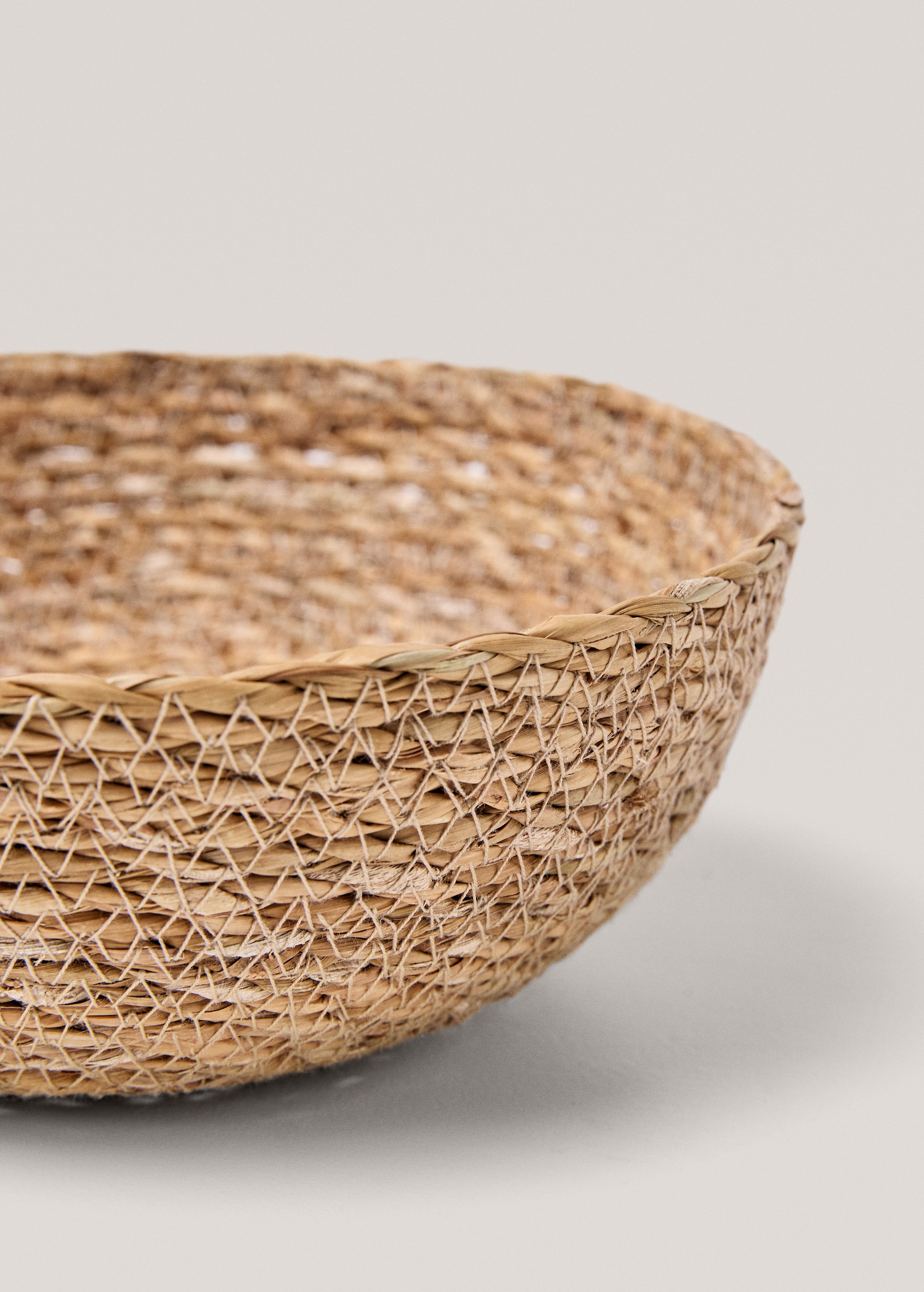 Round natural fibre basket 20x7cm - Details of the article 1