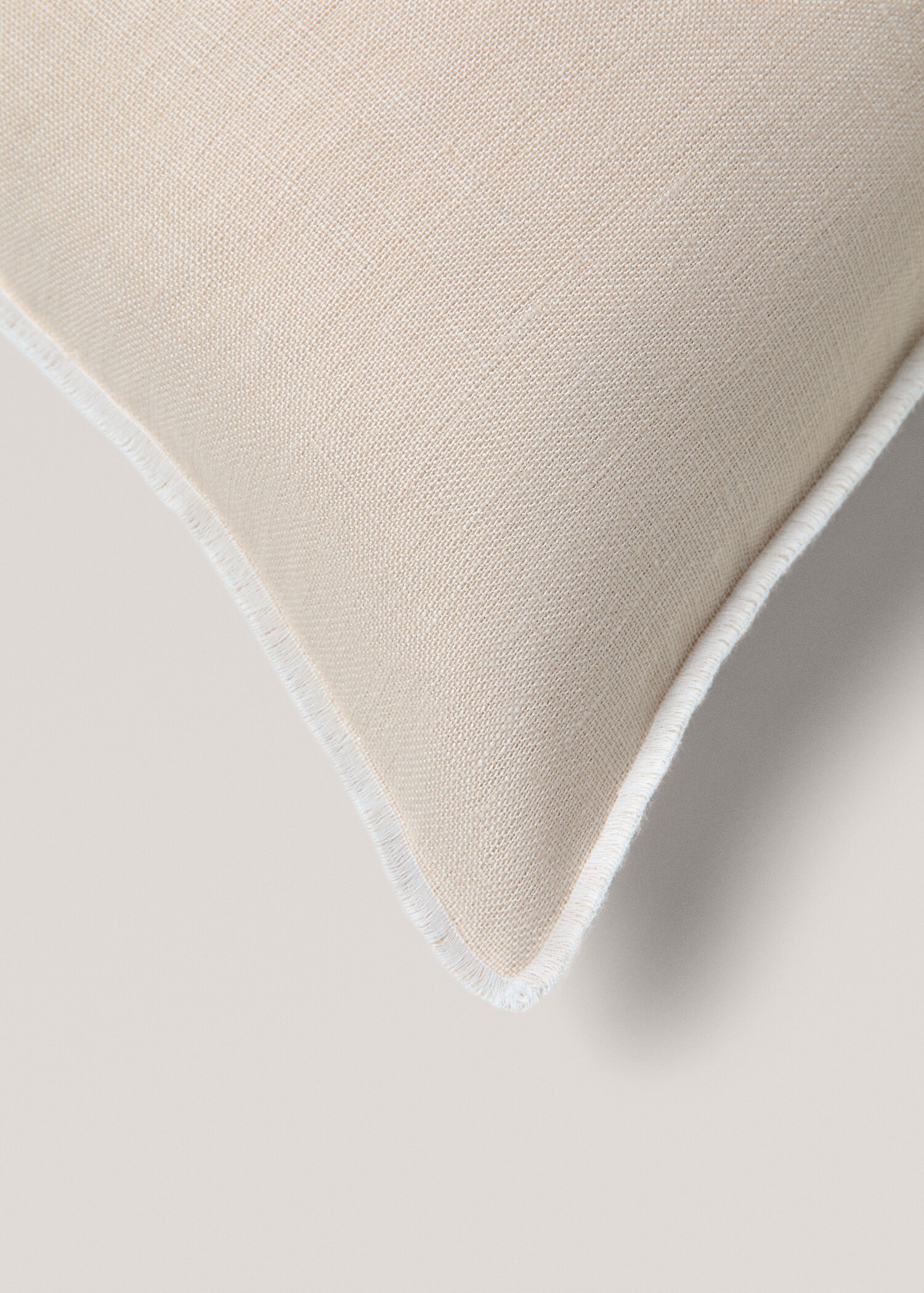 Linen cushion cover with trim 45x45cm - Details of the article 4