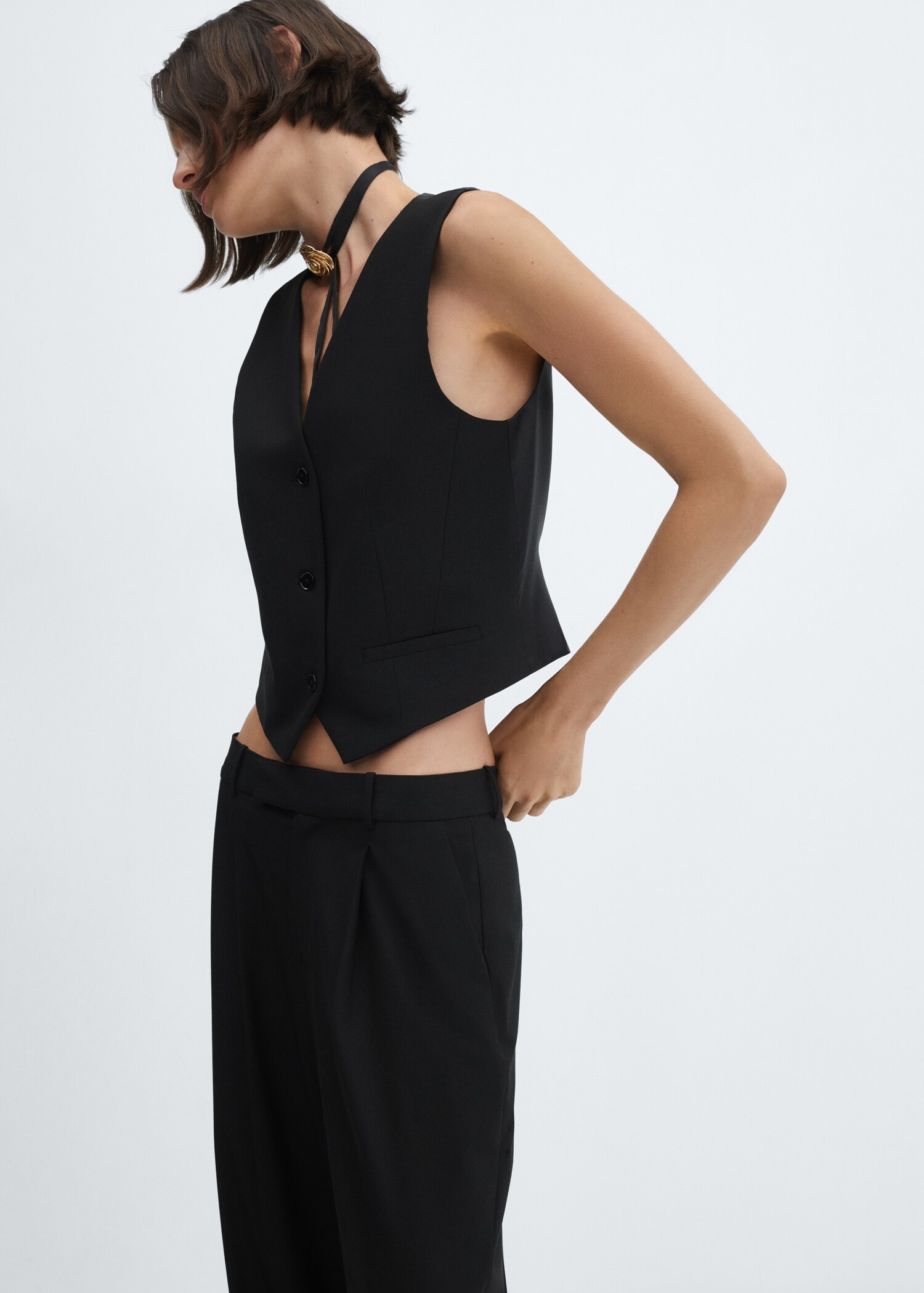 Chaleco traje botones - Plano medio