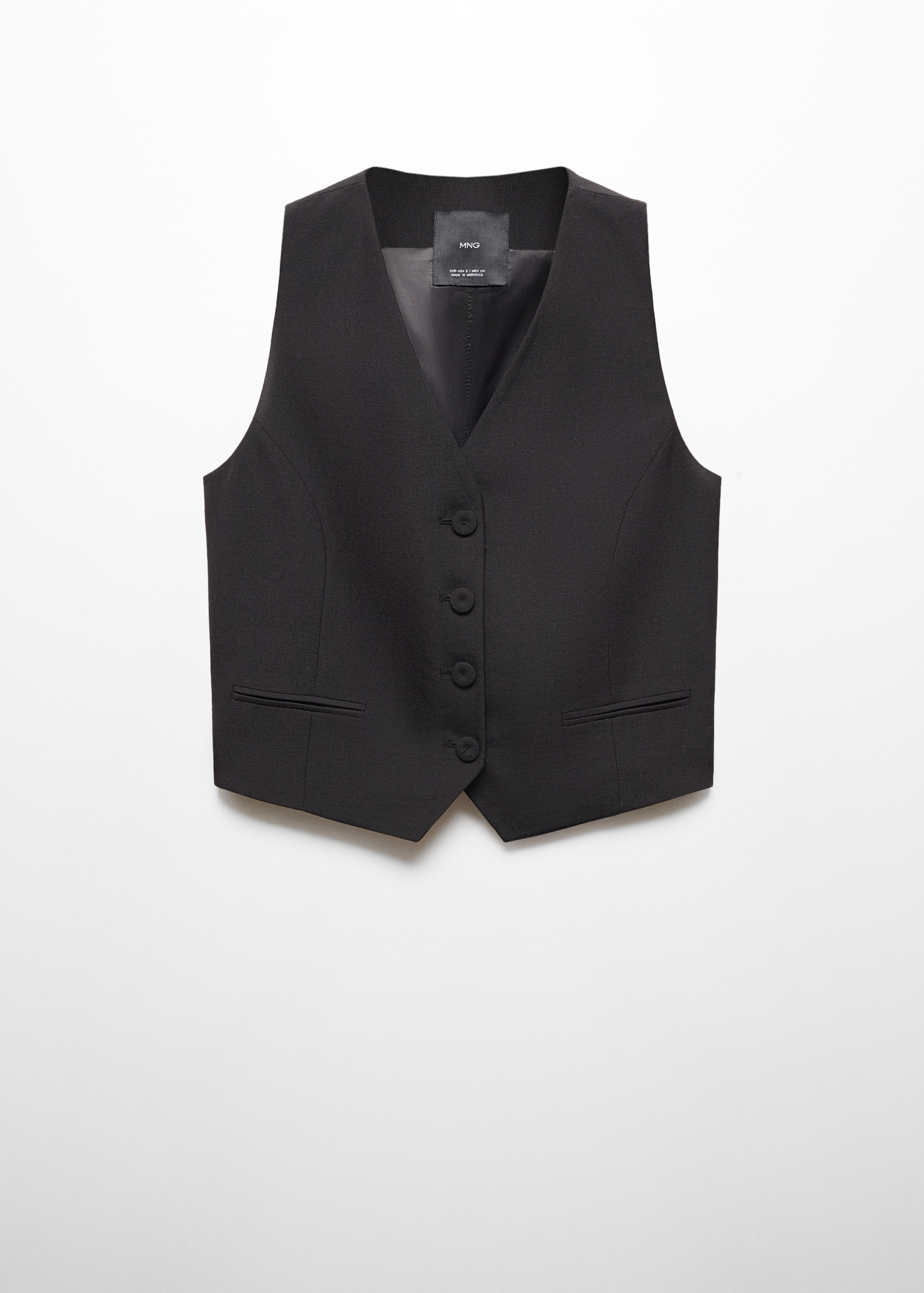 Check wool-blend suit waistcoat - Article without model